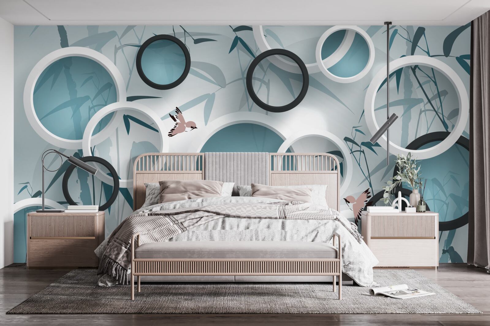 Fototapeta losowe wzory na liściach