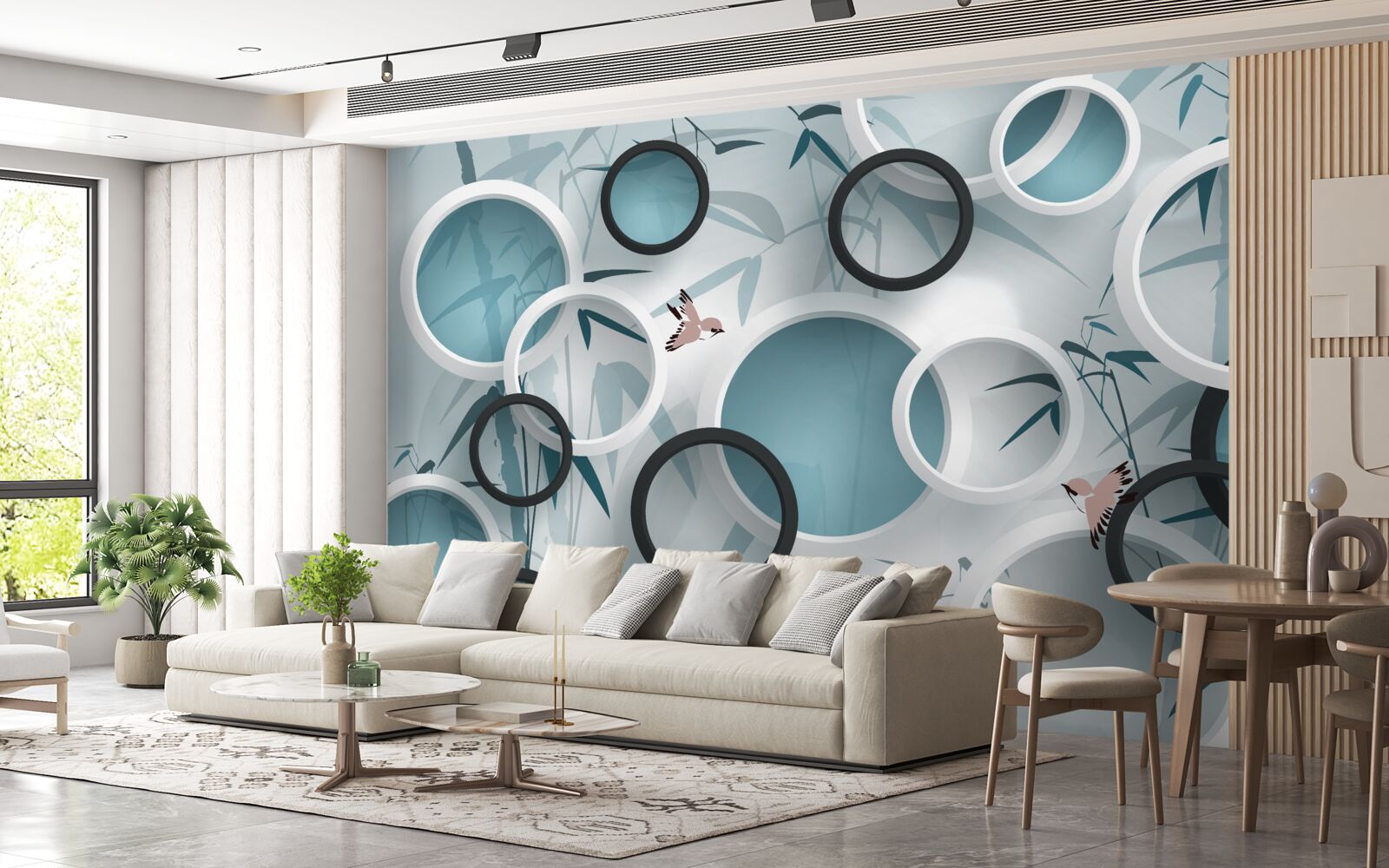 Fototapeta losowe wzory na liściach