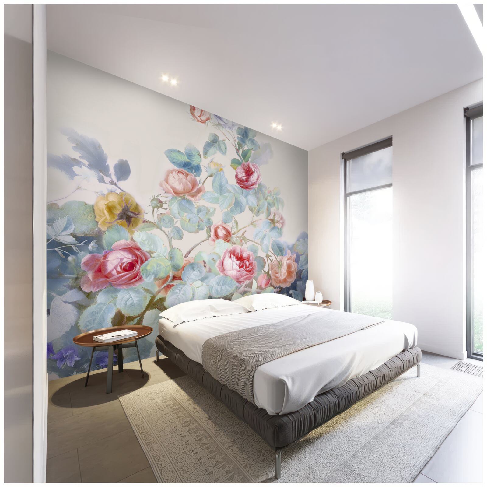 Fototapeta pąki róż malowane akwarelą