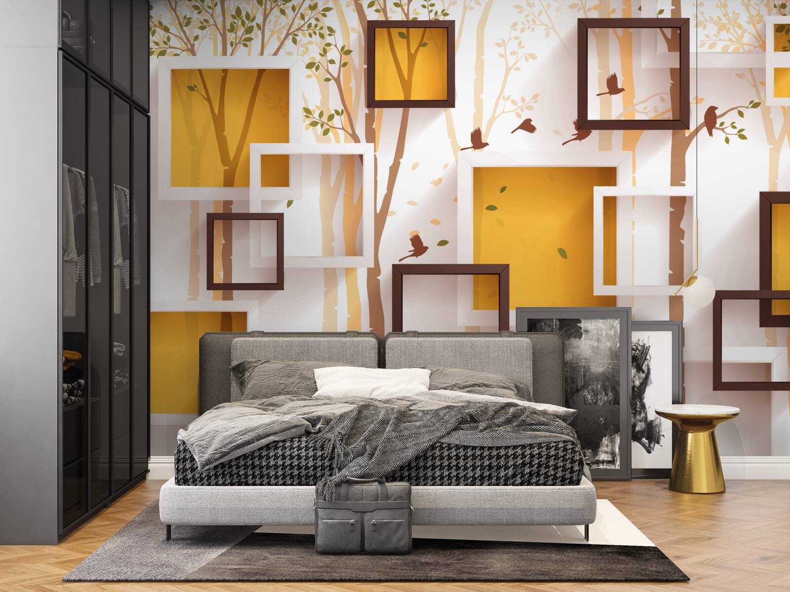 Fototapeta abstrakcja i geometryczne kształty jesieni