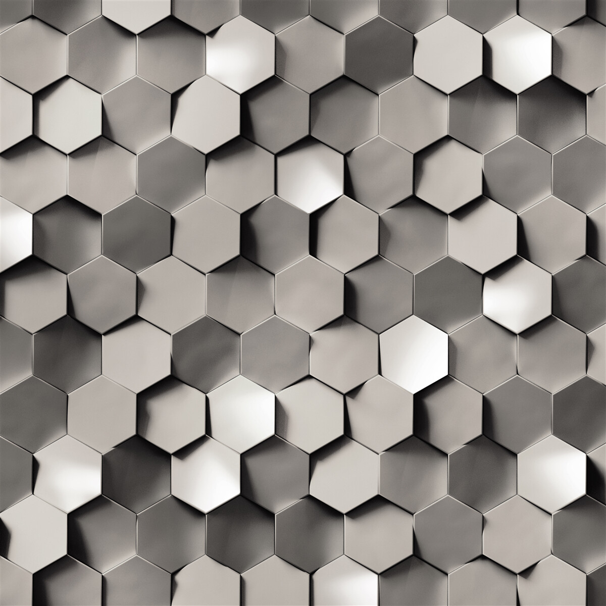 Fototapeta szare pięciokąty 3d