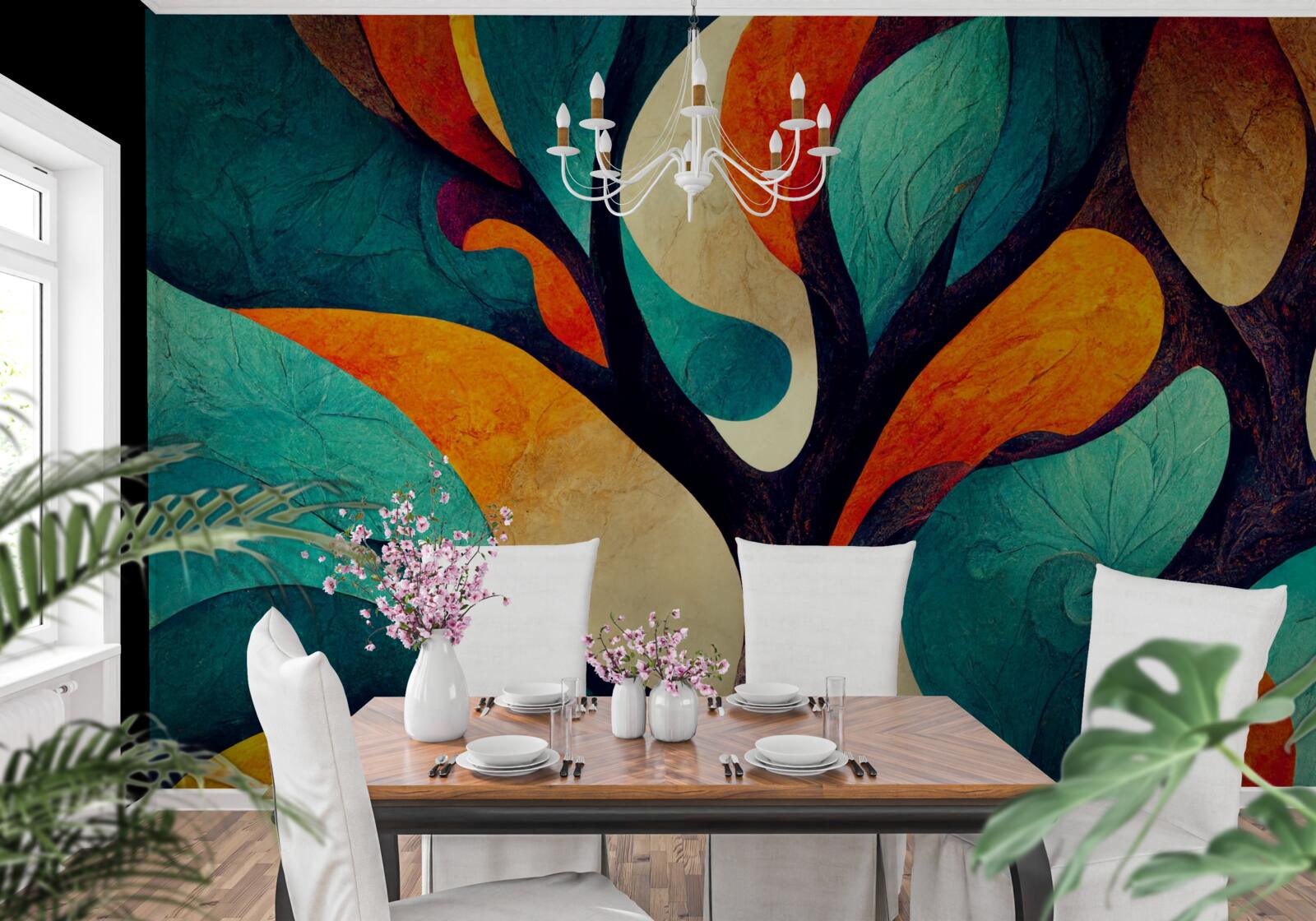 Fototapeta abstrakcja jesiennego drzewa na polu