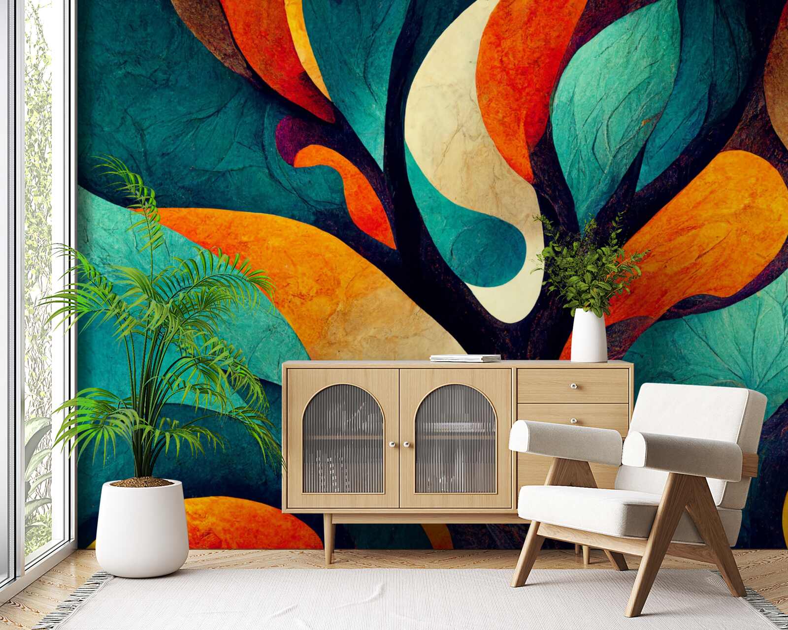 Fototapeta abstrakcja jesiennego drzewa na polu