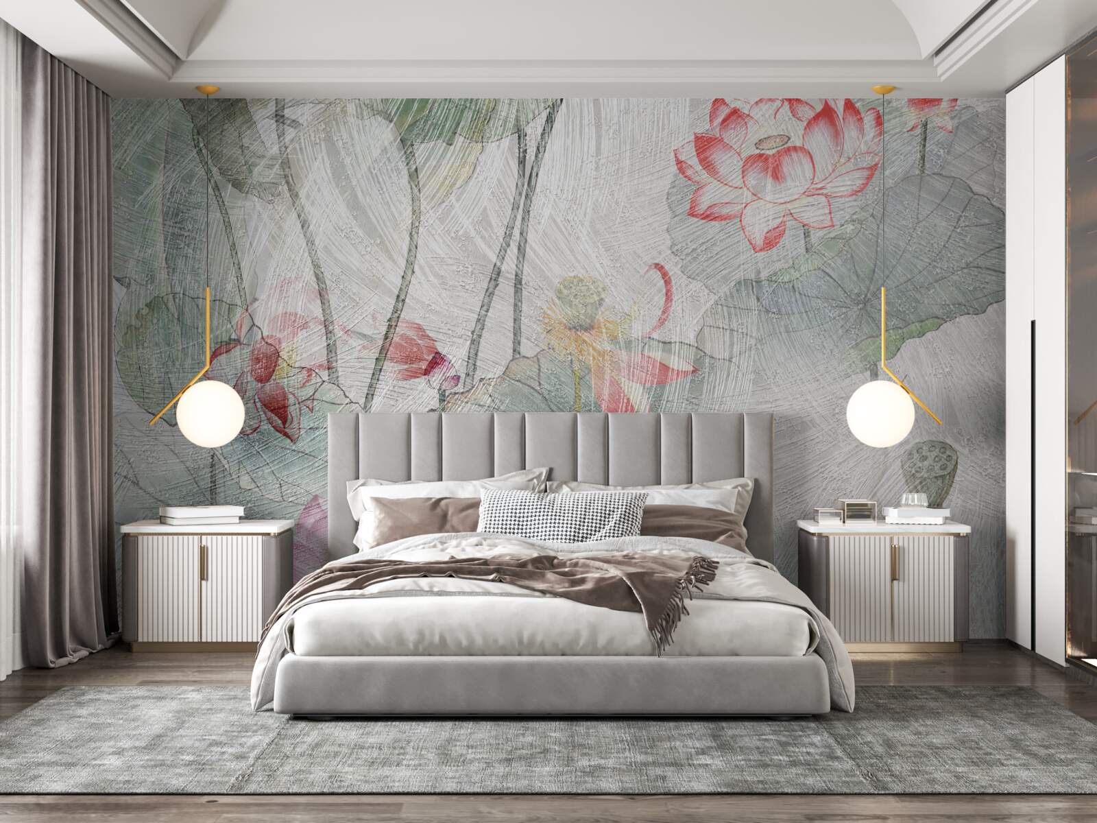 Fototapeta kwiaty maku malowane akwarelą