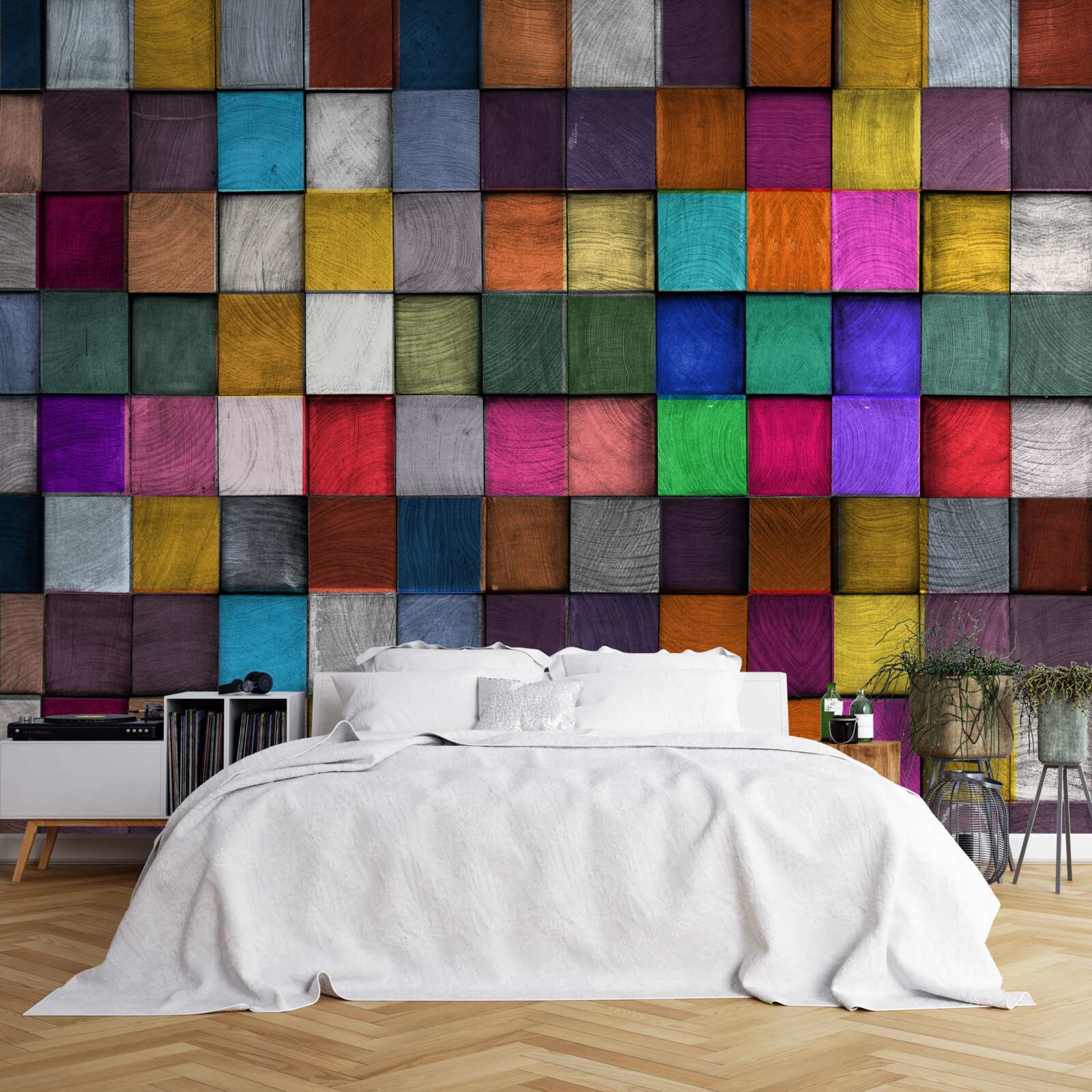 Fototapeta nasycone wielokolorowe kwadraty