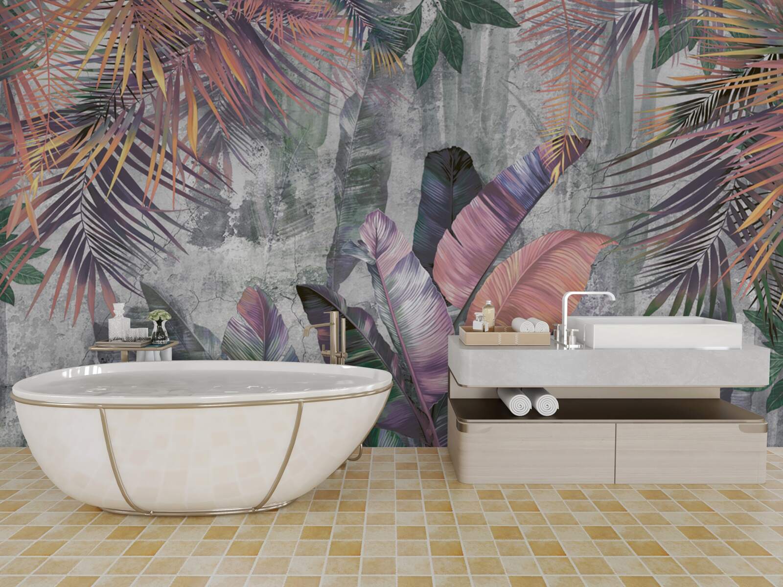 Fototapeta bujne tropiki podczas ulewy