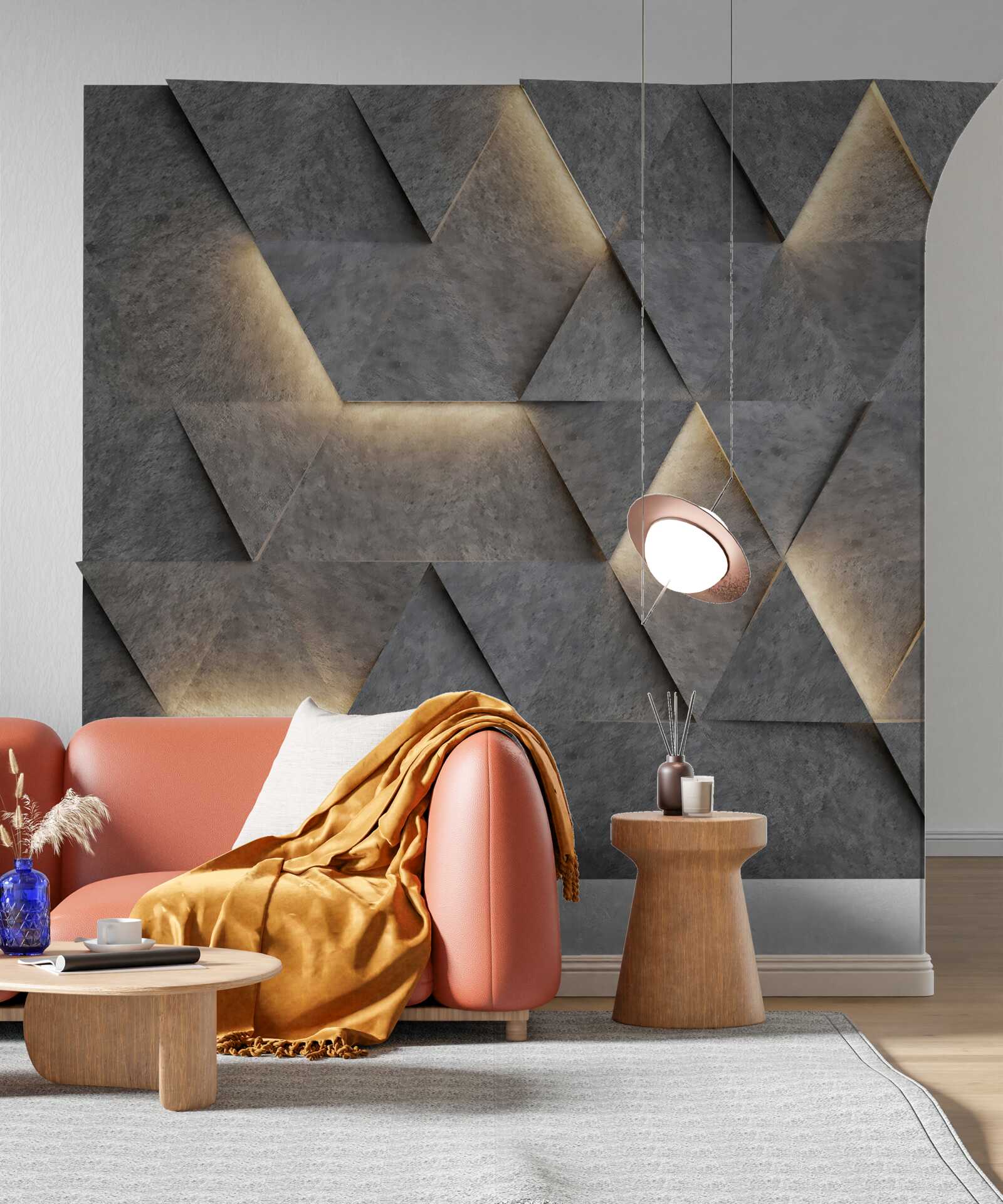 Fototapeta Świecące trójkąty wolumetryczne