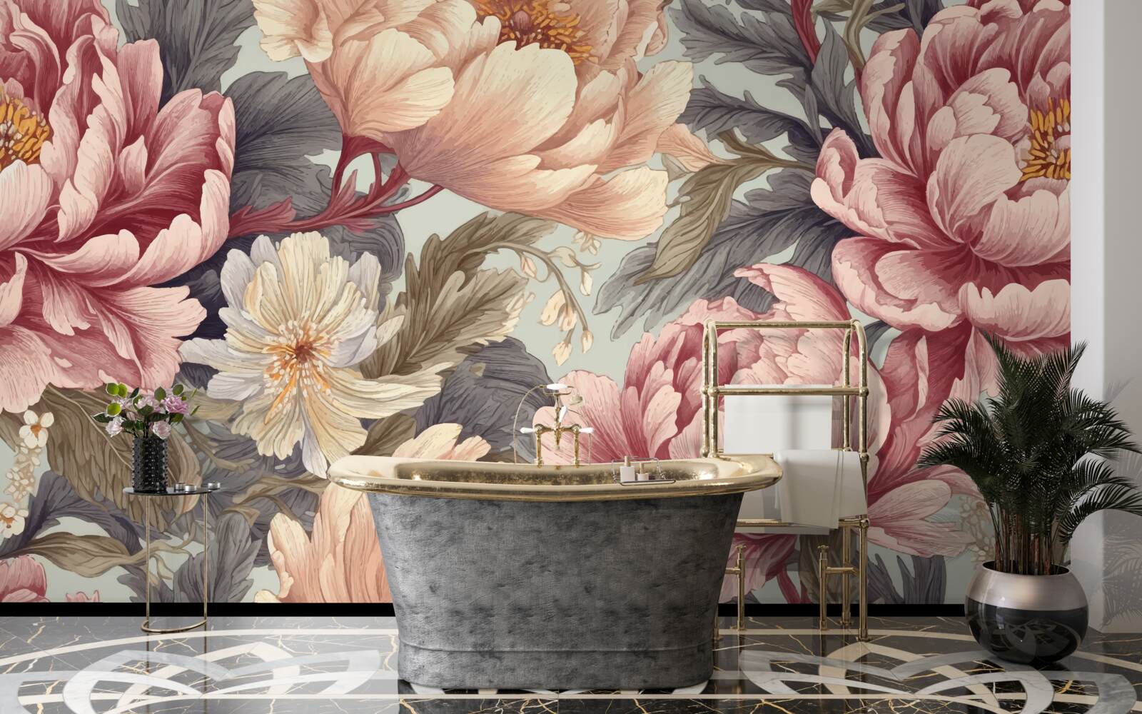 Fototapeta duże kwiaty w fazie pąków