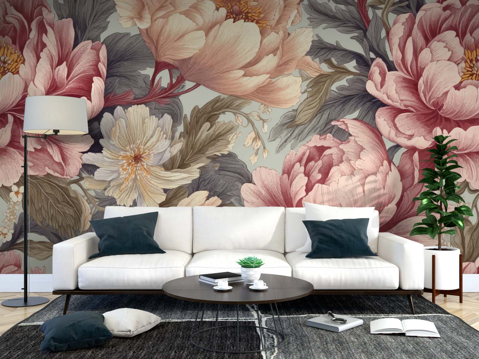 Fototapeta duże kwiaty w fazie pąków