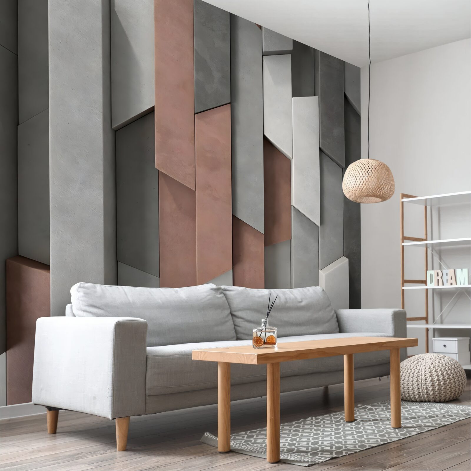 Fototapeta pionowe kształty z objętością