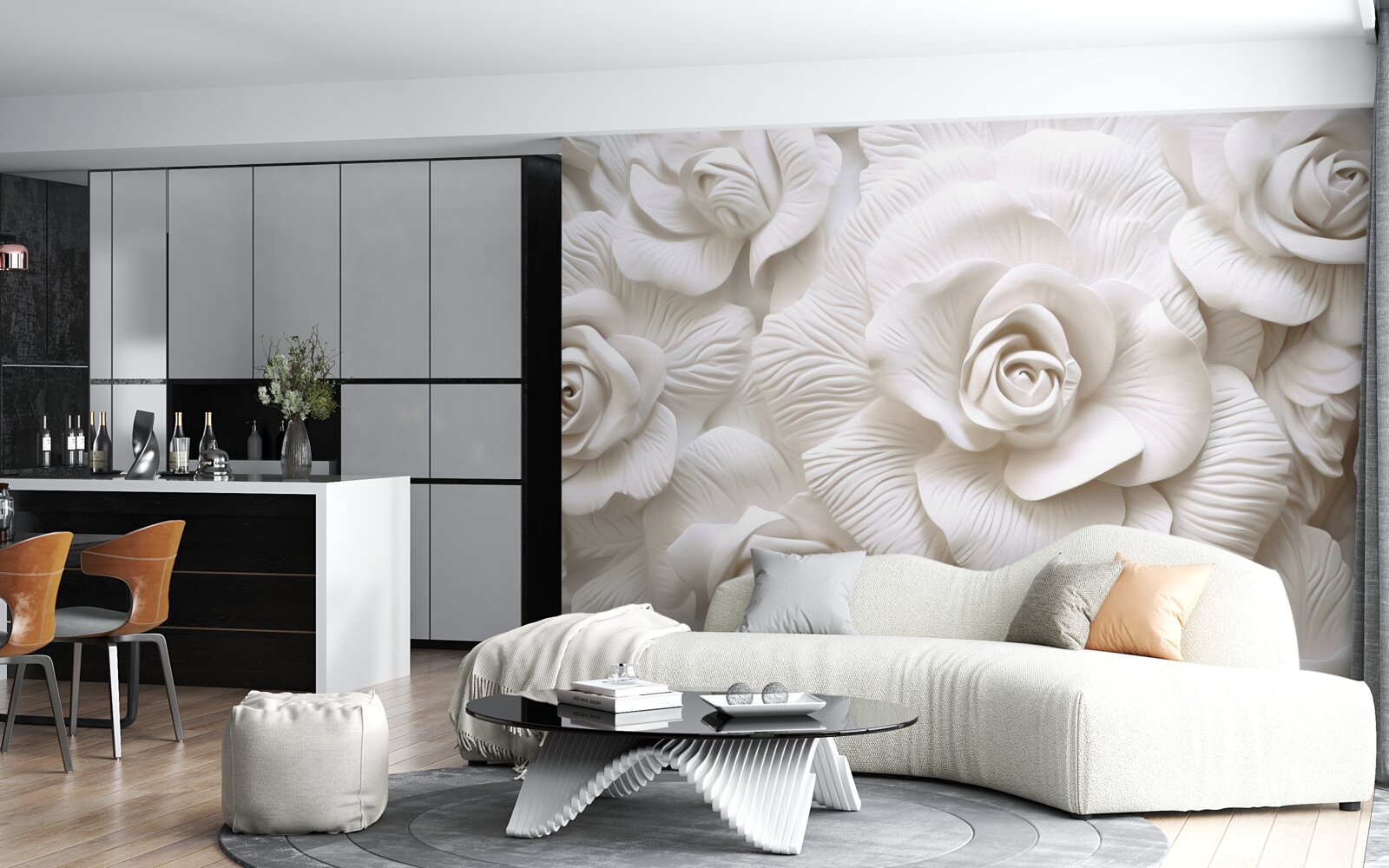 Fototapeta róże reliefowe są delikatne