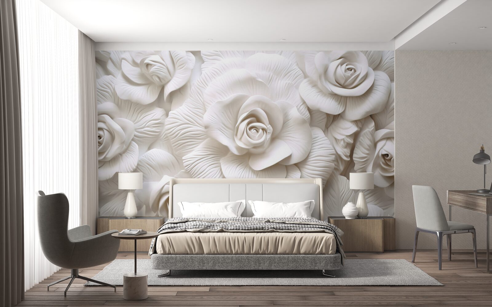 Fototapeta róże reliefowe są delikatne