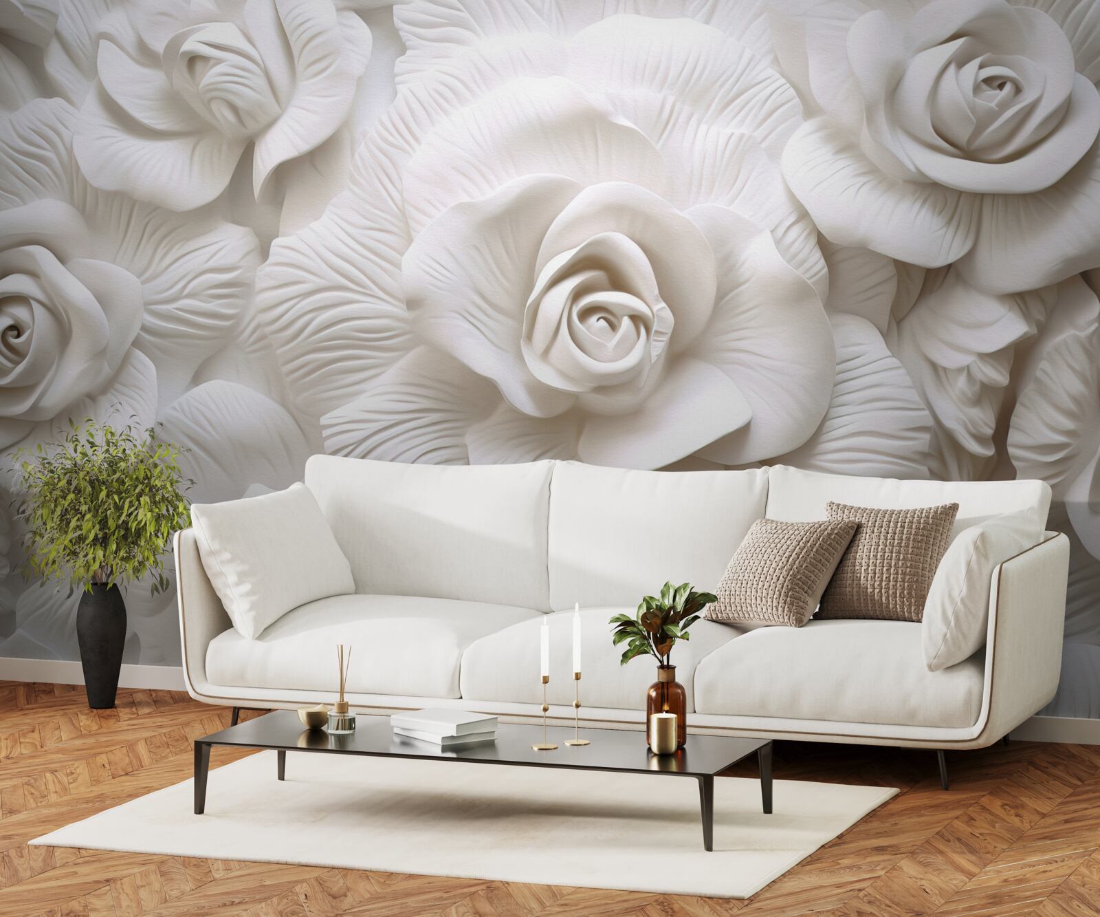 Fototapeta róże reliefowe są delikatne