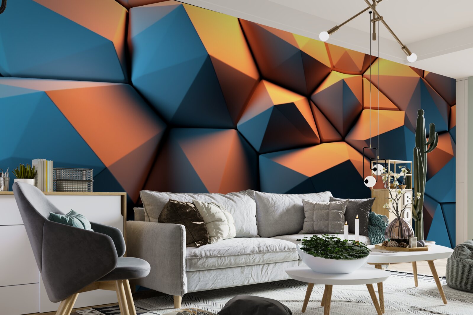 Fototapeta kształty geometryczne 3d