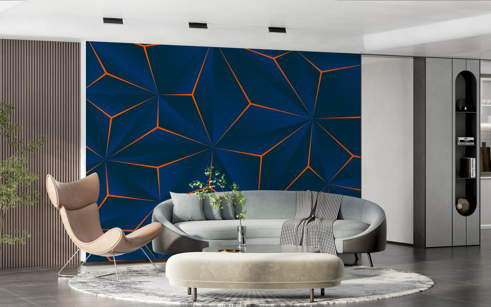 Fototapeta aksamitne trójkąty o obszernych kształtach