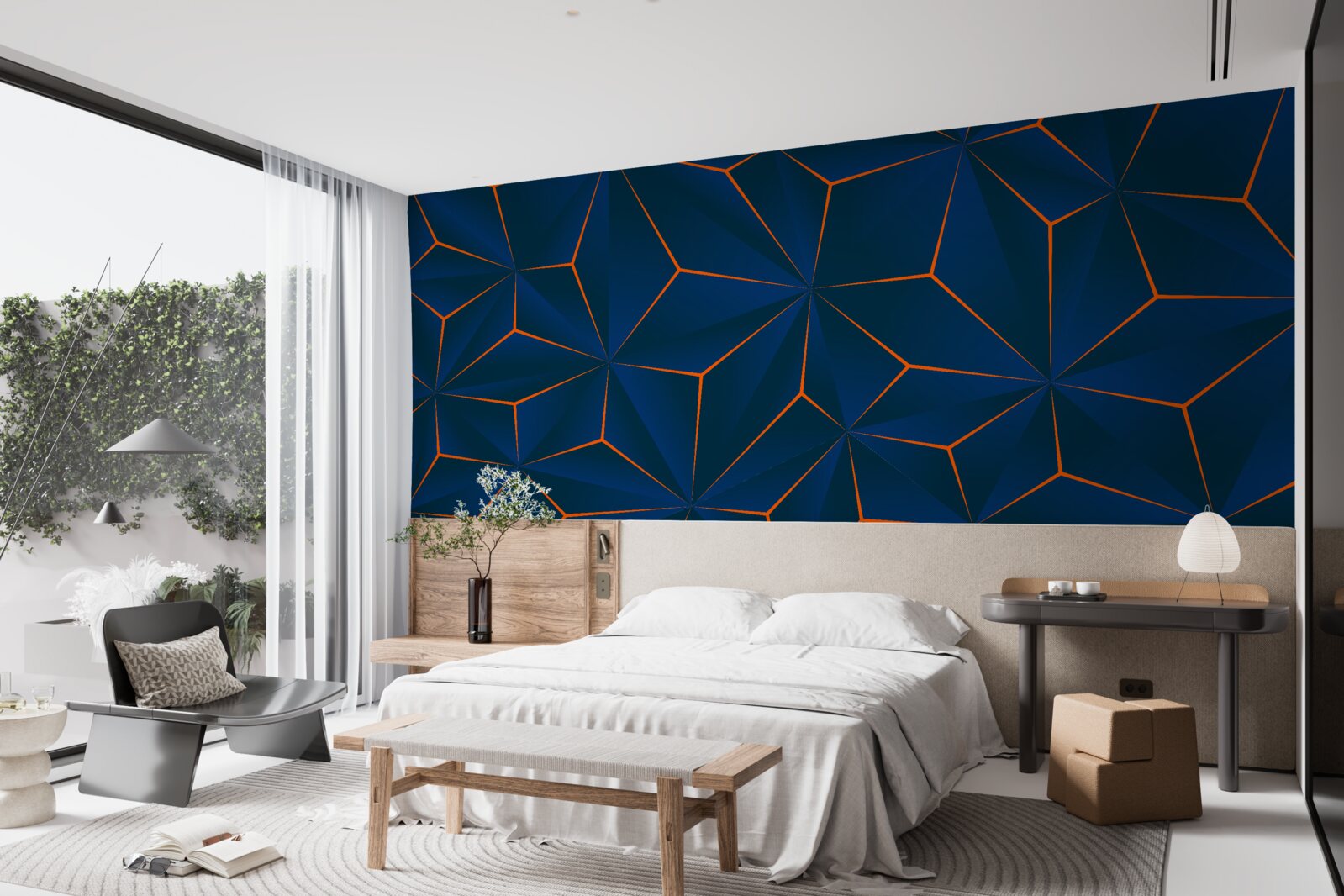 Fototapeta aksamitne trójkąty o obszernych kształtach