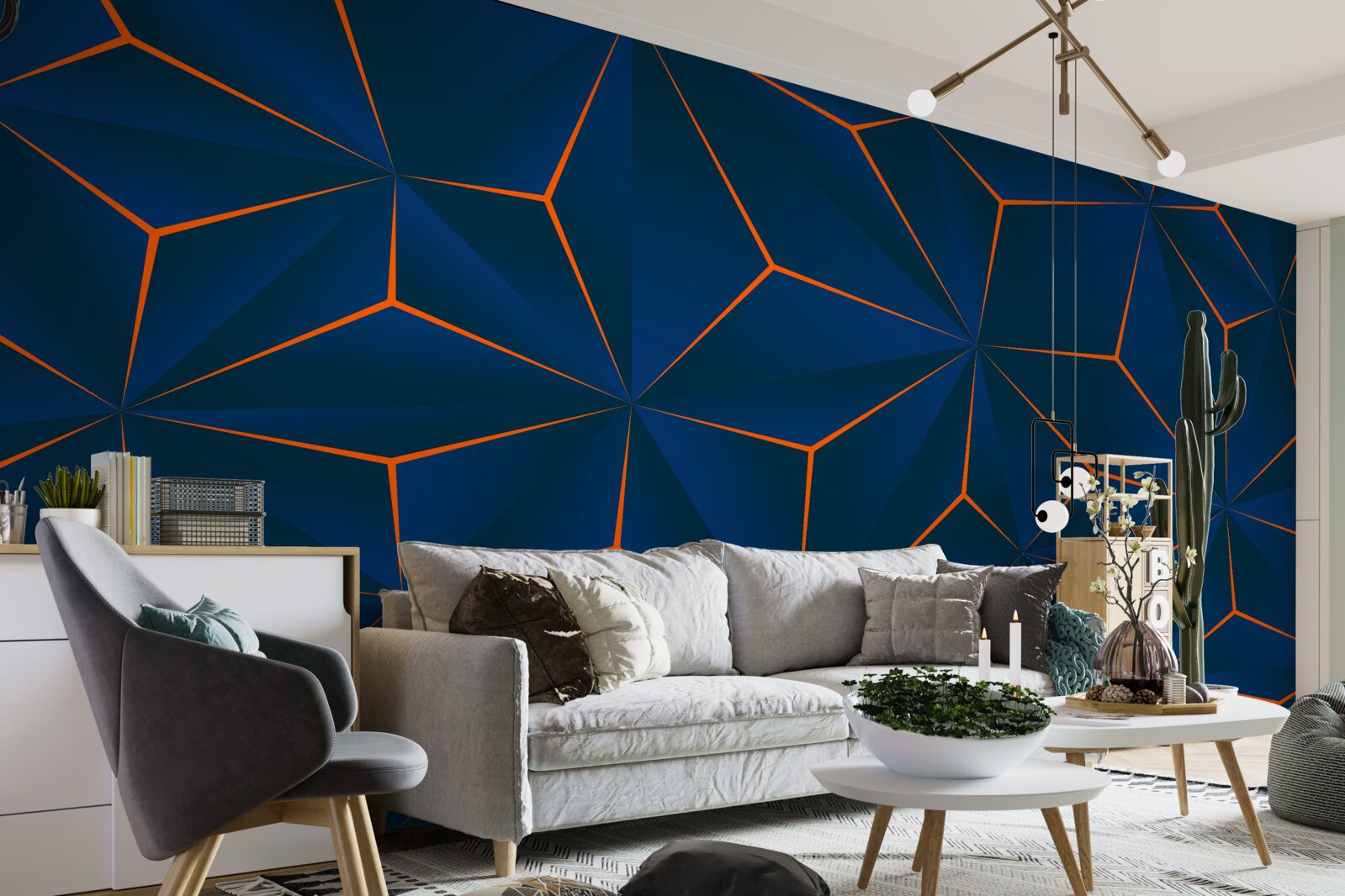 Fototapeta aksamitne trójkąty o obszernych kształtach