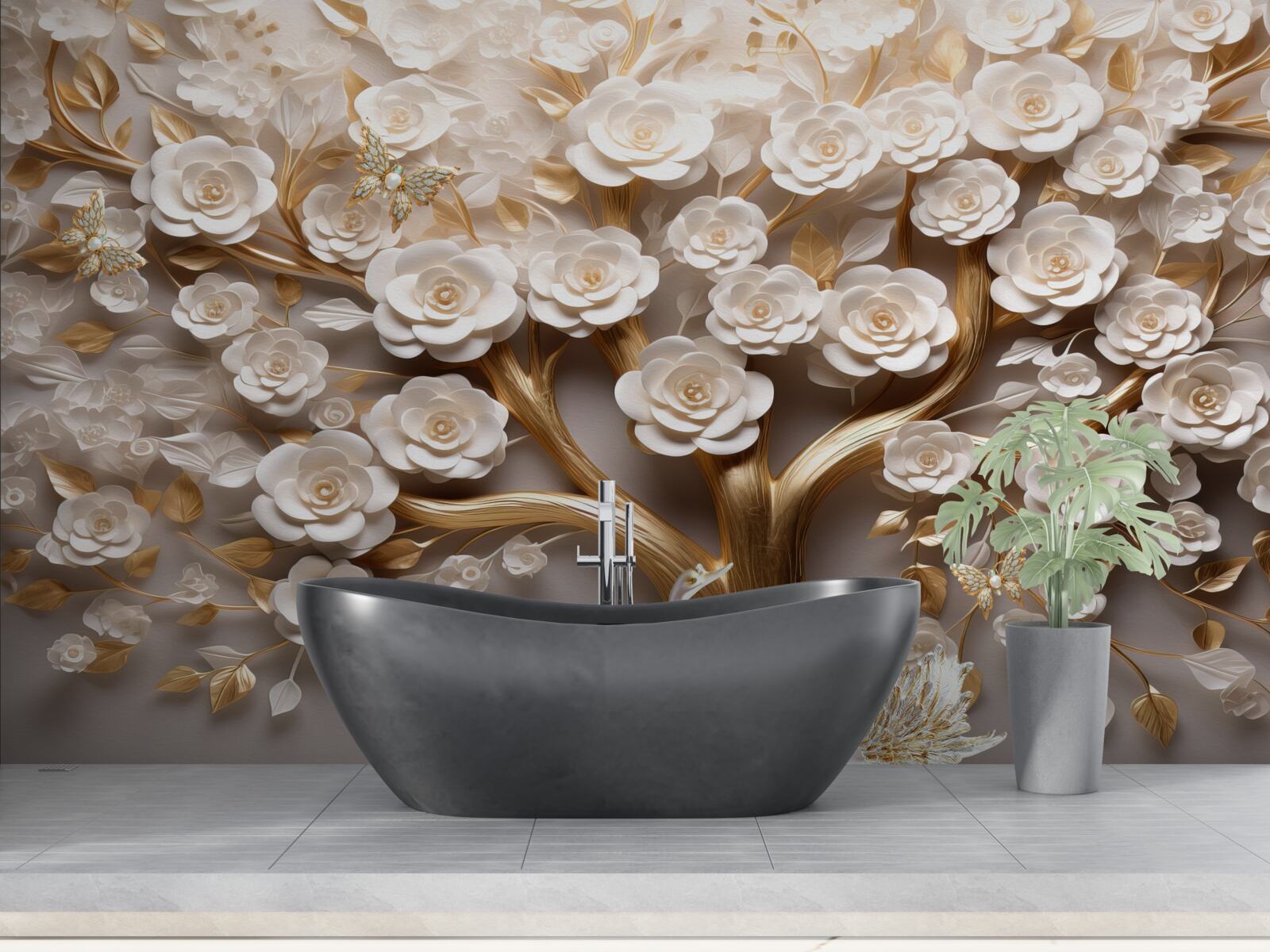 Fototapeta drzewo o gęstych i obfitych kwiatach