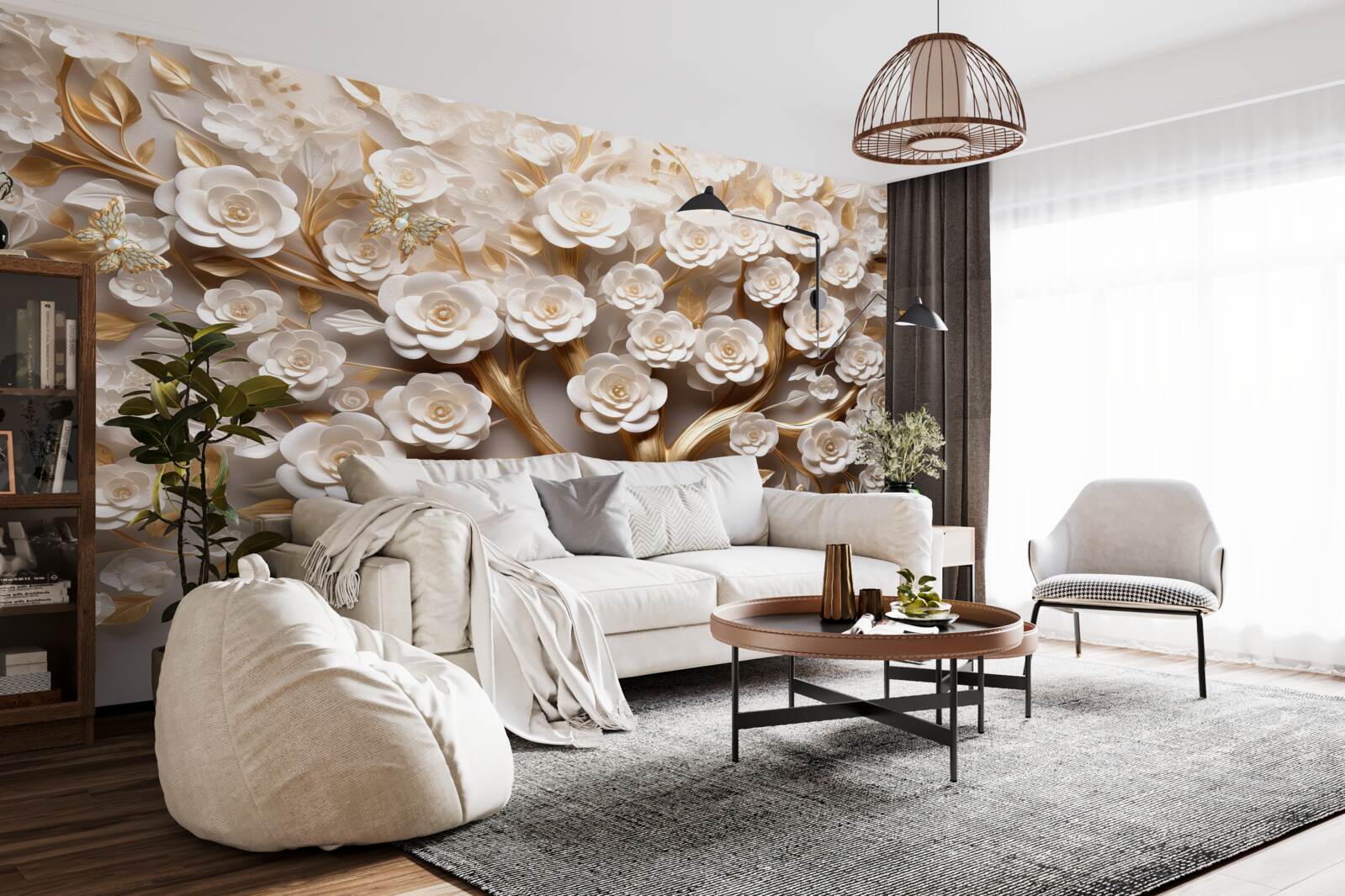 Fototapeta drzewo o gęstych i obfitych kwiatach