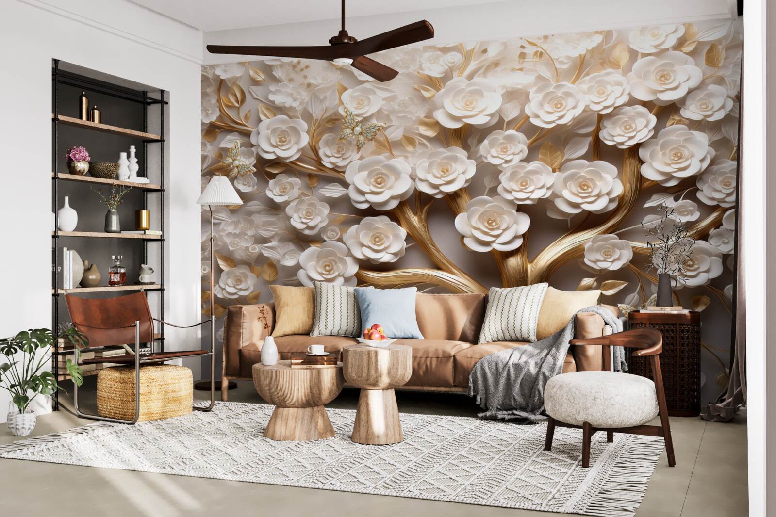 Fototapeta drzewo o gęstych i obfitych kwiatach