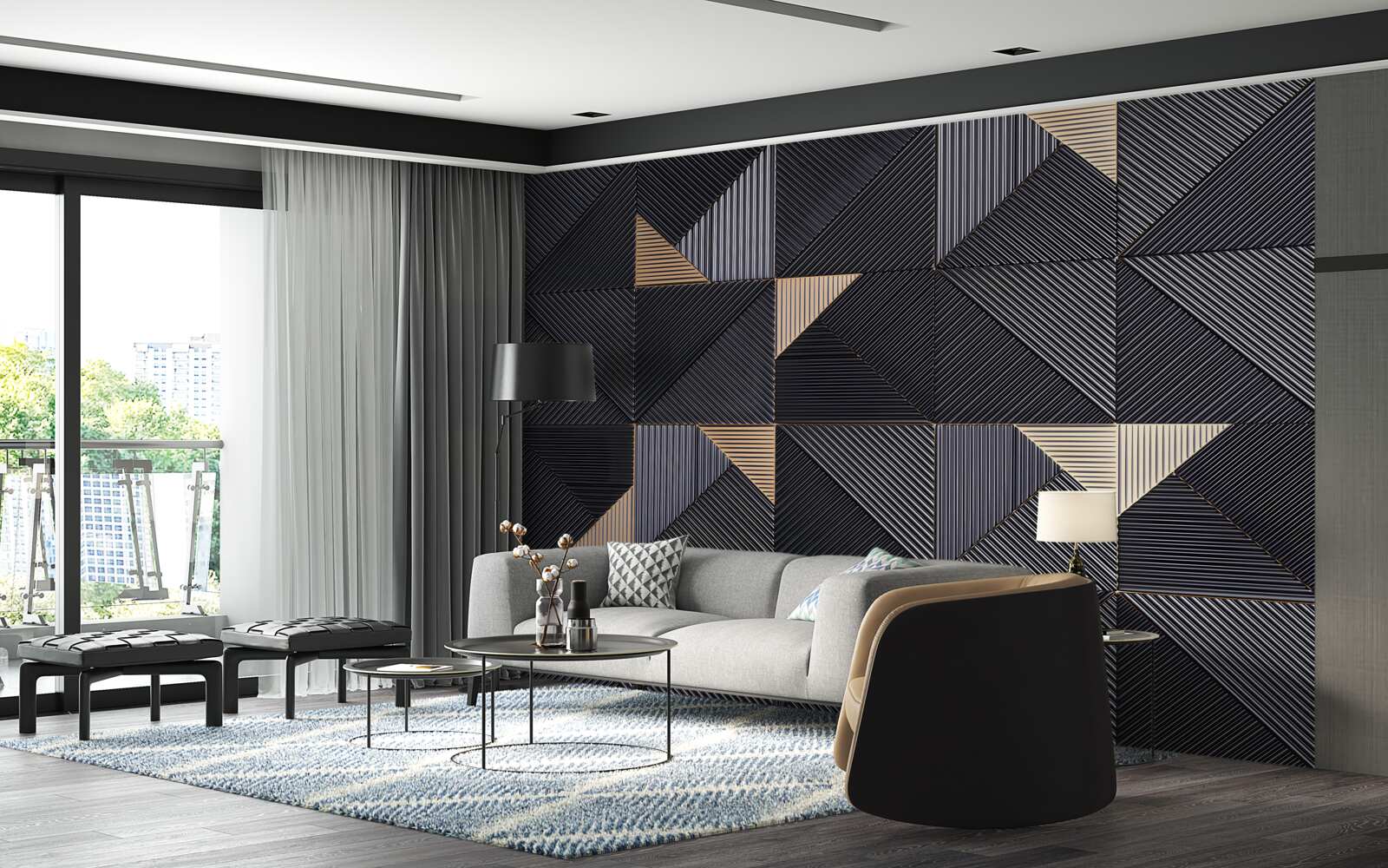 Fototapeta gładkie abstrakcje geometryczne