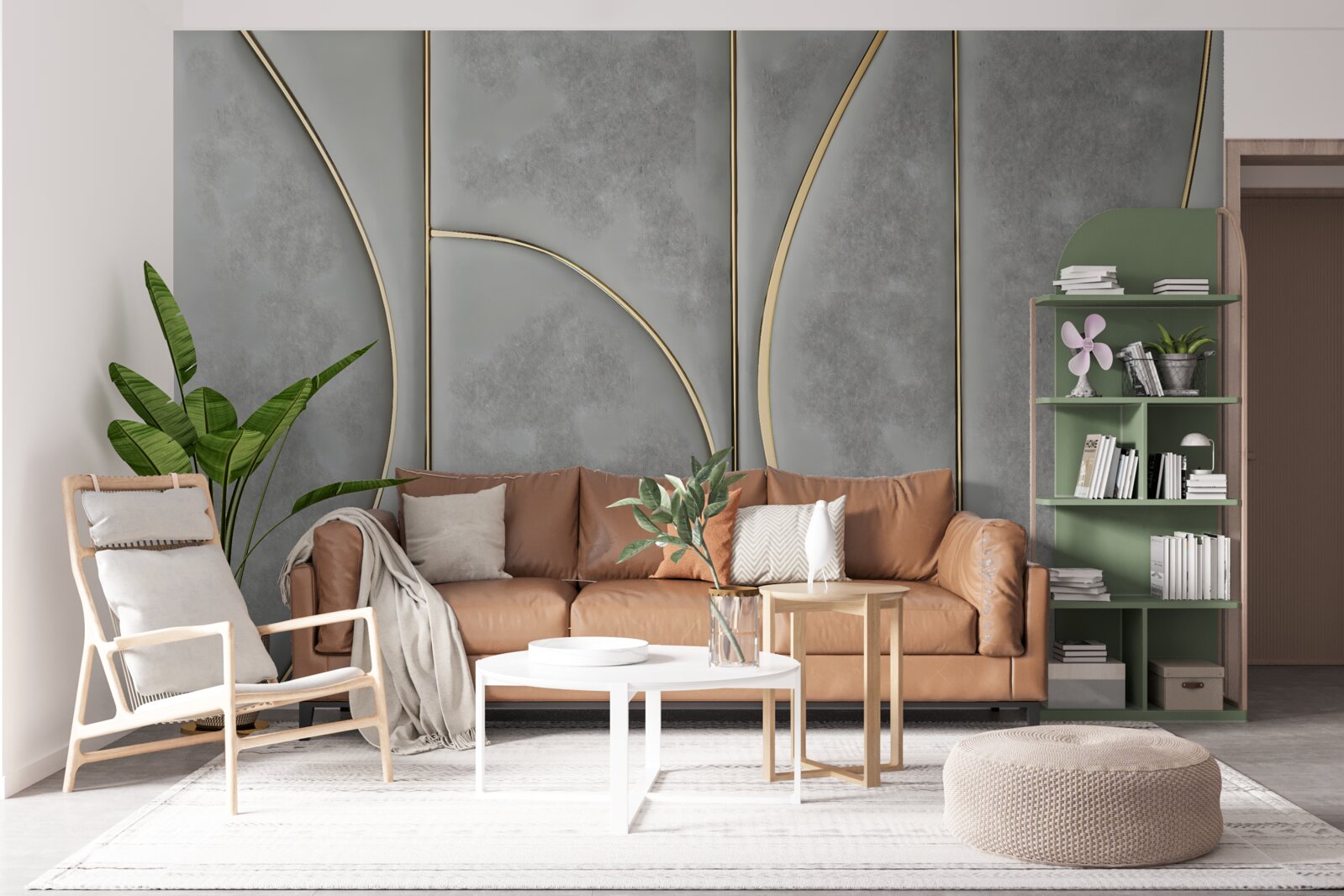 Fototapeta szara tekstura ze złotymi liniami