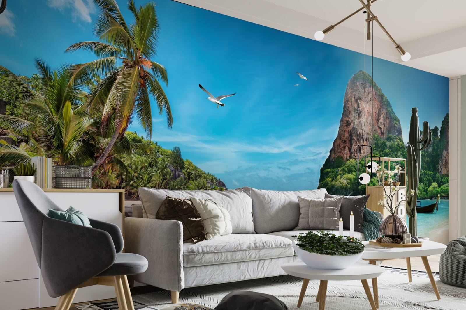 Fototapeta krajobraz z górami w tropikach