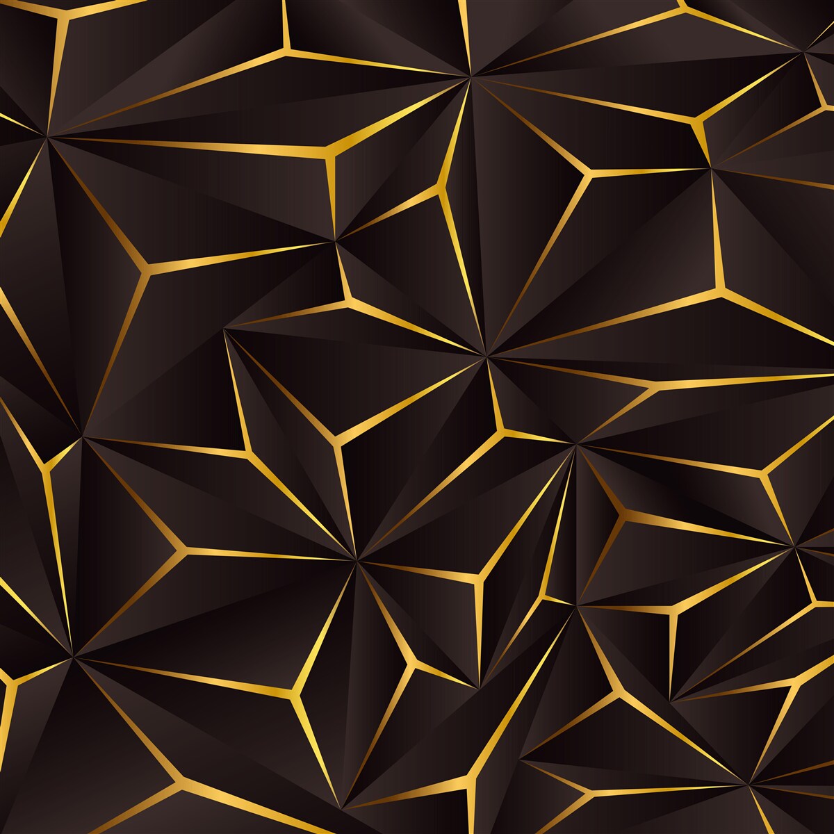 Fototapeta abstrakcja wolumetryczna czarno-złota