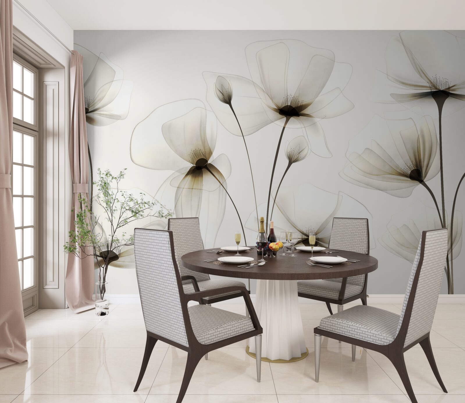 Fototapeta pełen wdzięku, półprzezroczysty mak