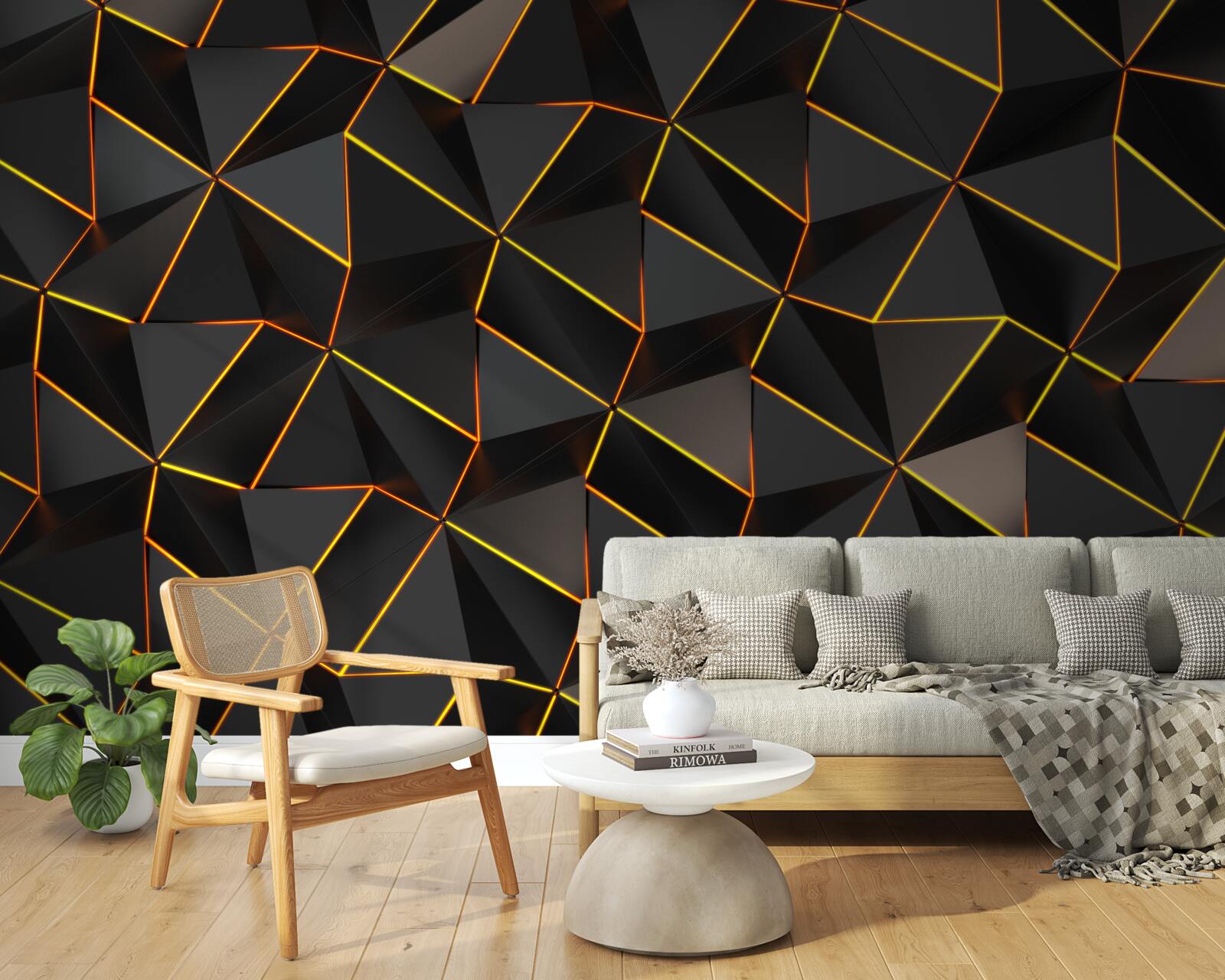 Fototapeta piramidy 3d ze złotem