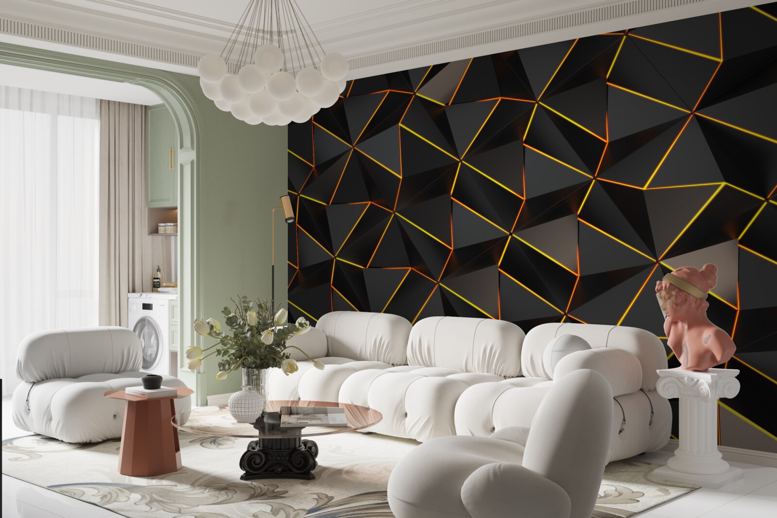 Fototapeta piramidy 3d ze złotem