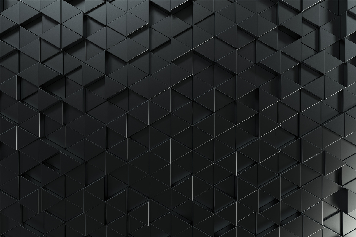 Fototapeta trójkąty wolumetryczne w kolorze czarnym
