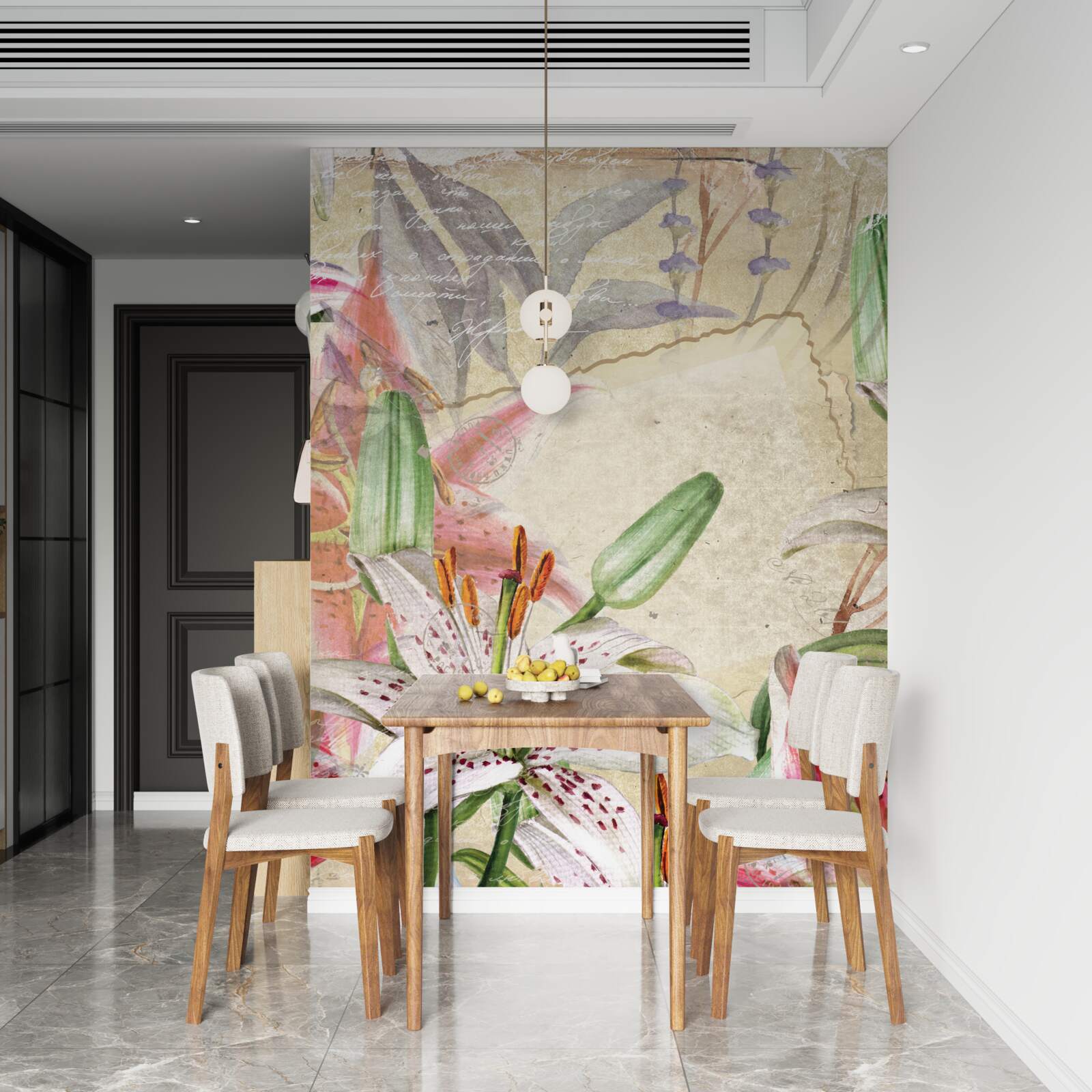 Fototapeta kwitnące śnieżnobiałe lilie