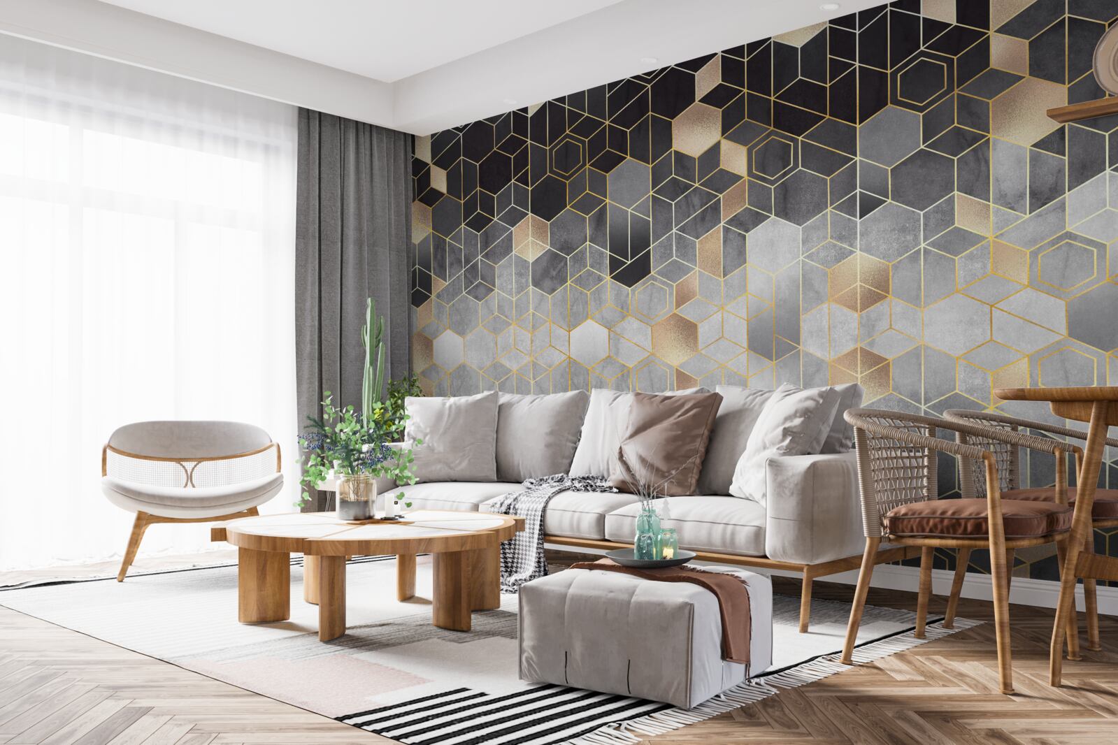 Fototapeta abstrakcyjny obraz zimowego lasu we mgle