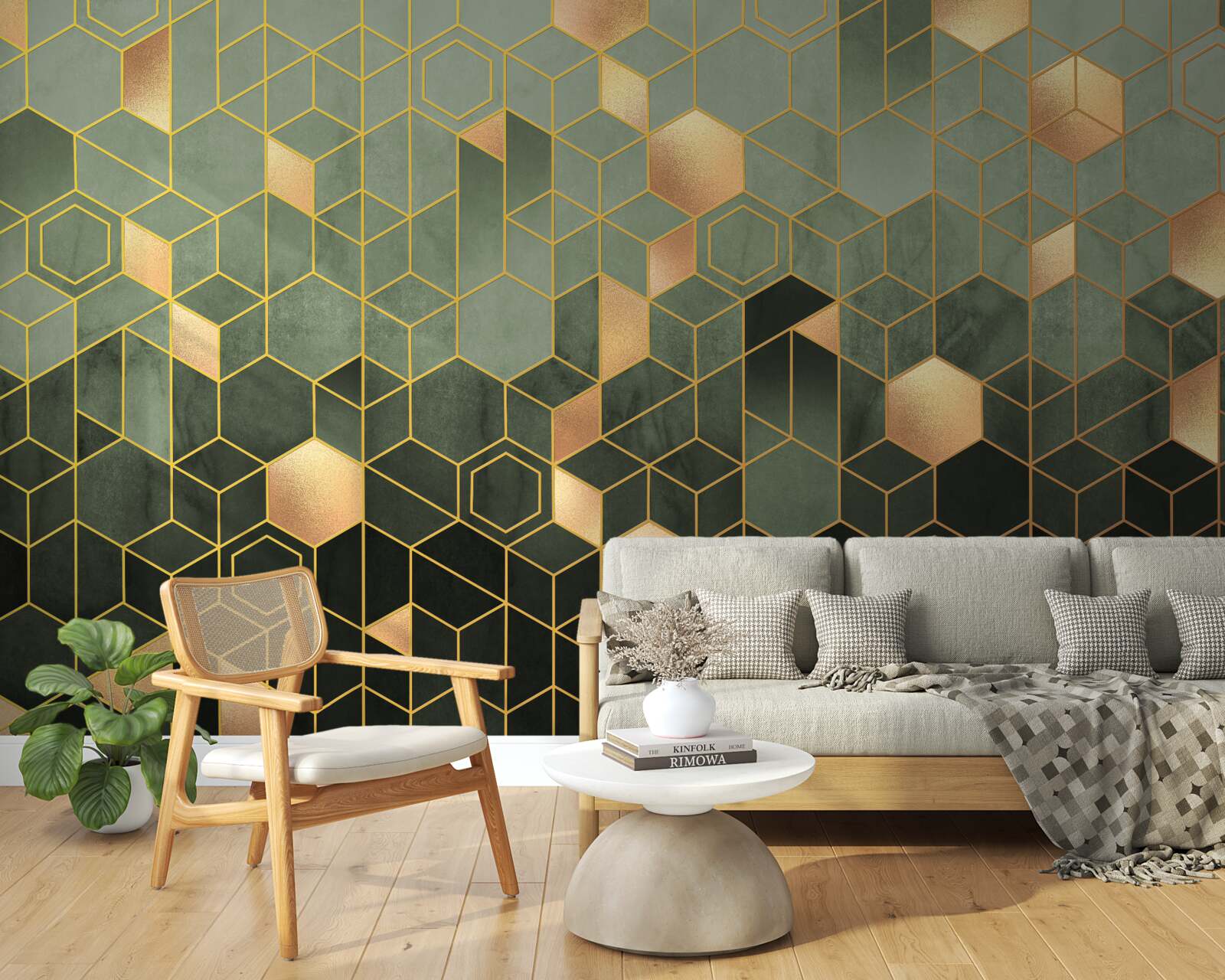 Fototapeta las spowity jest nocną mgłą, tworząc abstrakcyjne obrazy