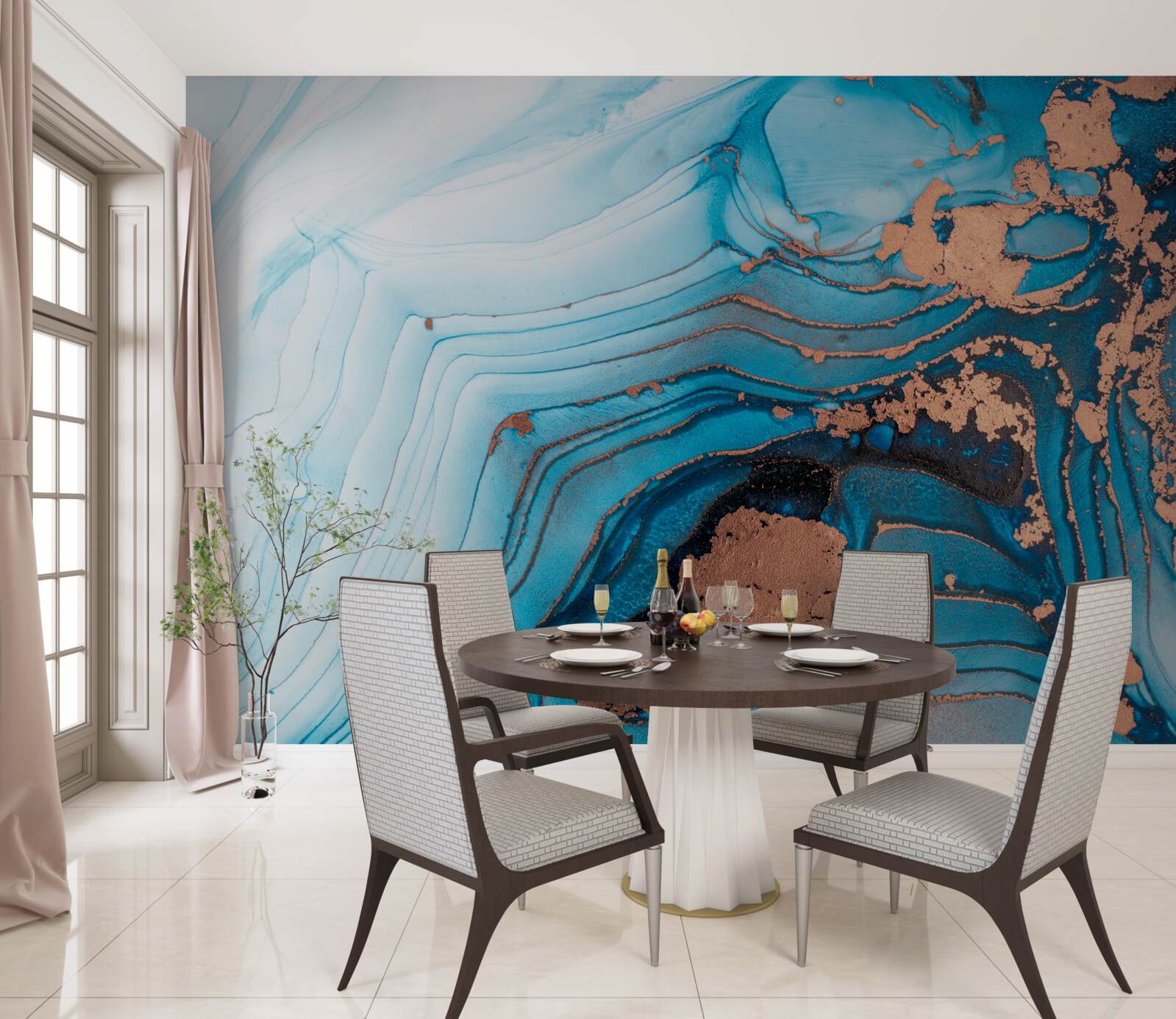 Fototapeta woda styka się z piaskiem marmurowym