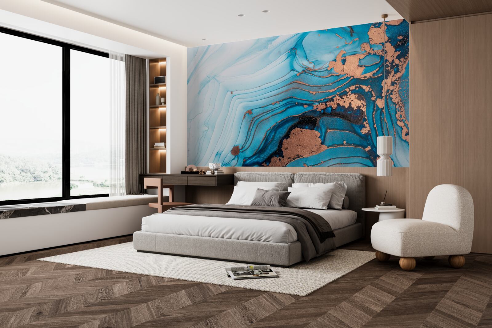 Fototapeta woda styka się z piaskiem marmurowym