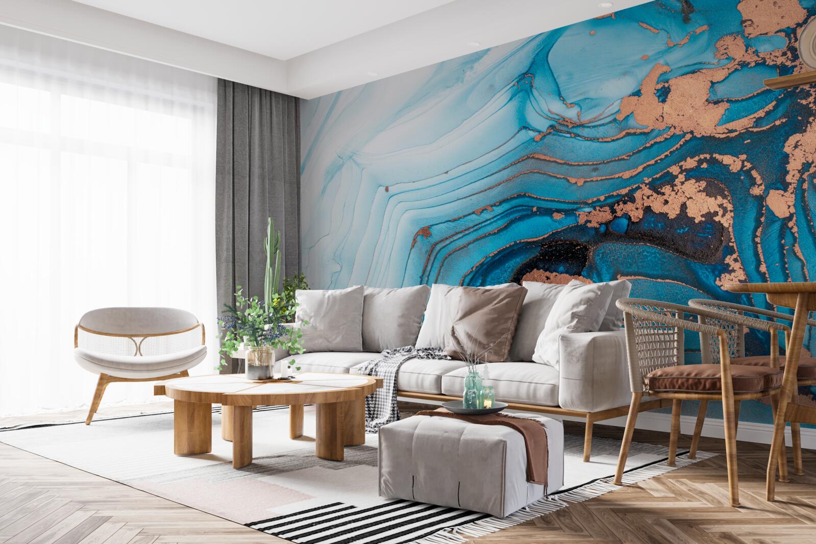 Fototapeta woda styka się z piaskiem marmurowym