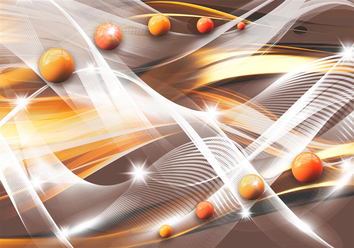 Fototapeta lewitujące kule w sztuce abstrakcyjnej