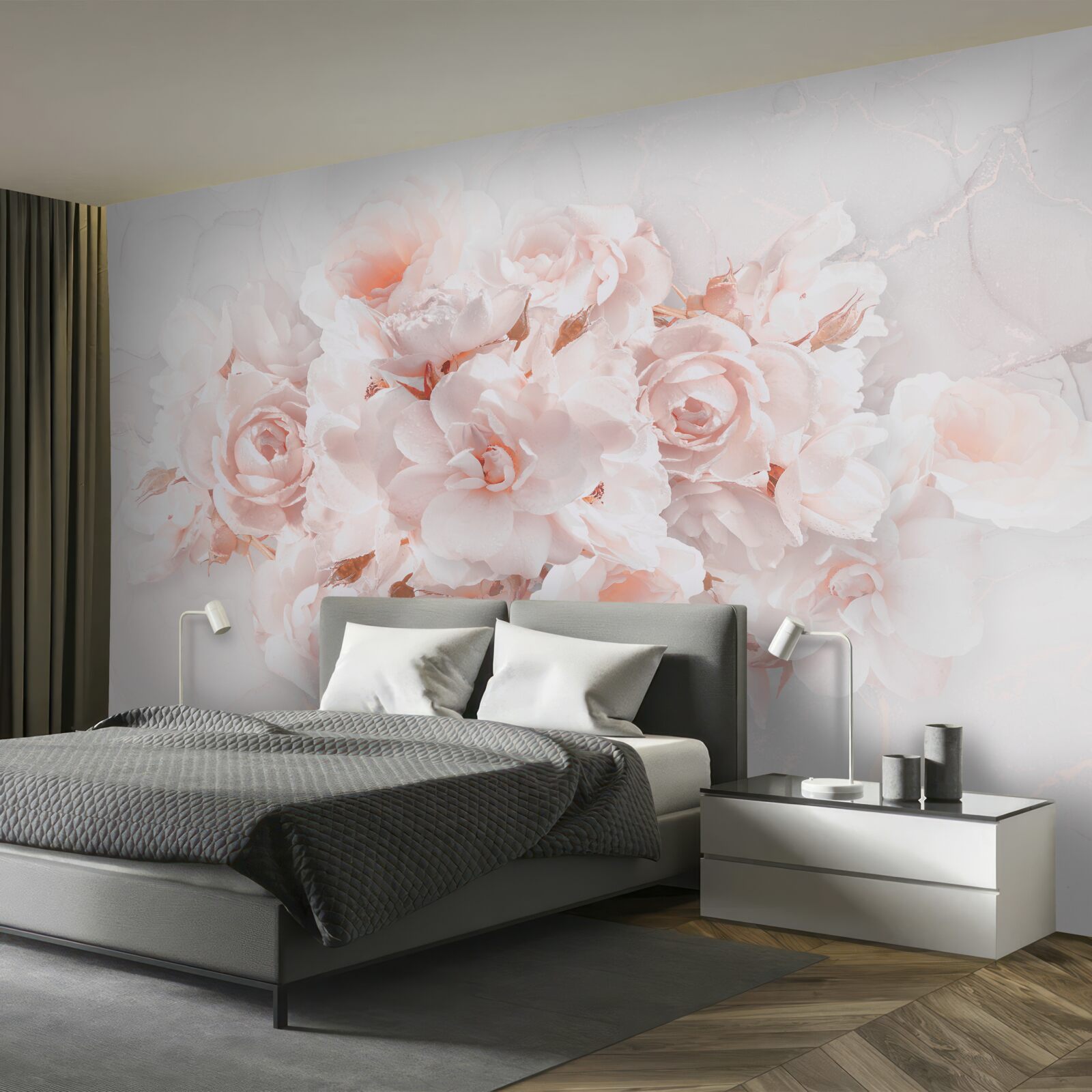 Fototapeta kompozycja wykwintnych piwonii