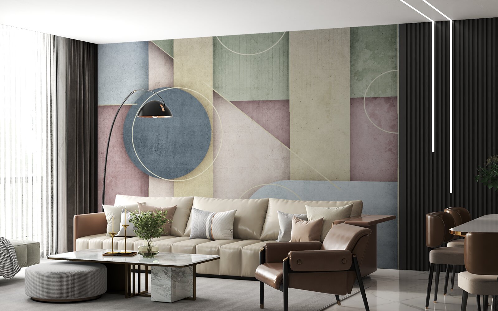 Fototapeta kompozycja z elementami geometrycznymi