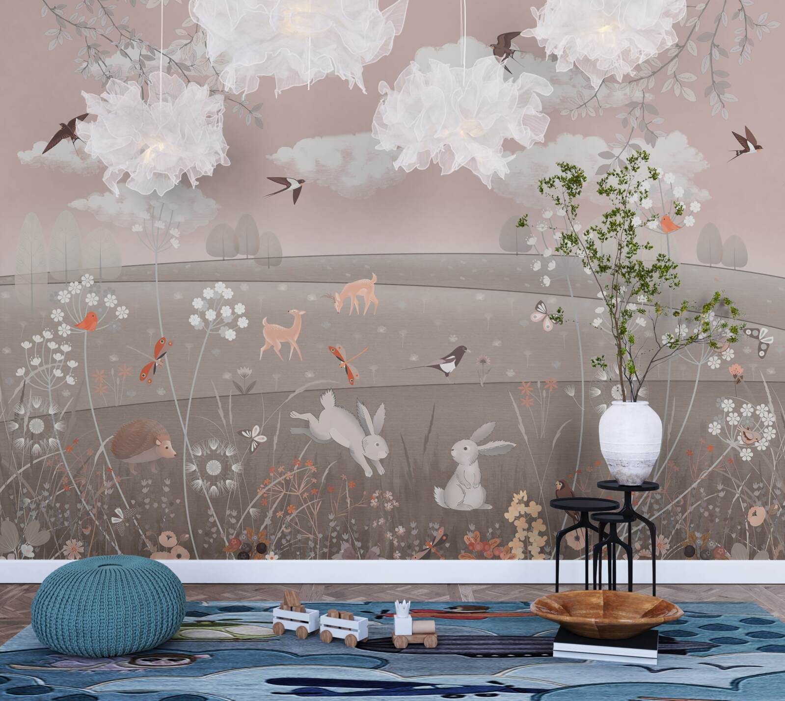 Fototapeta mieszkańcy łąk wśród traw