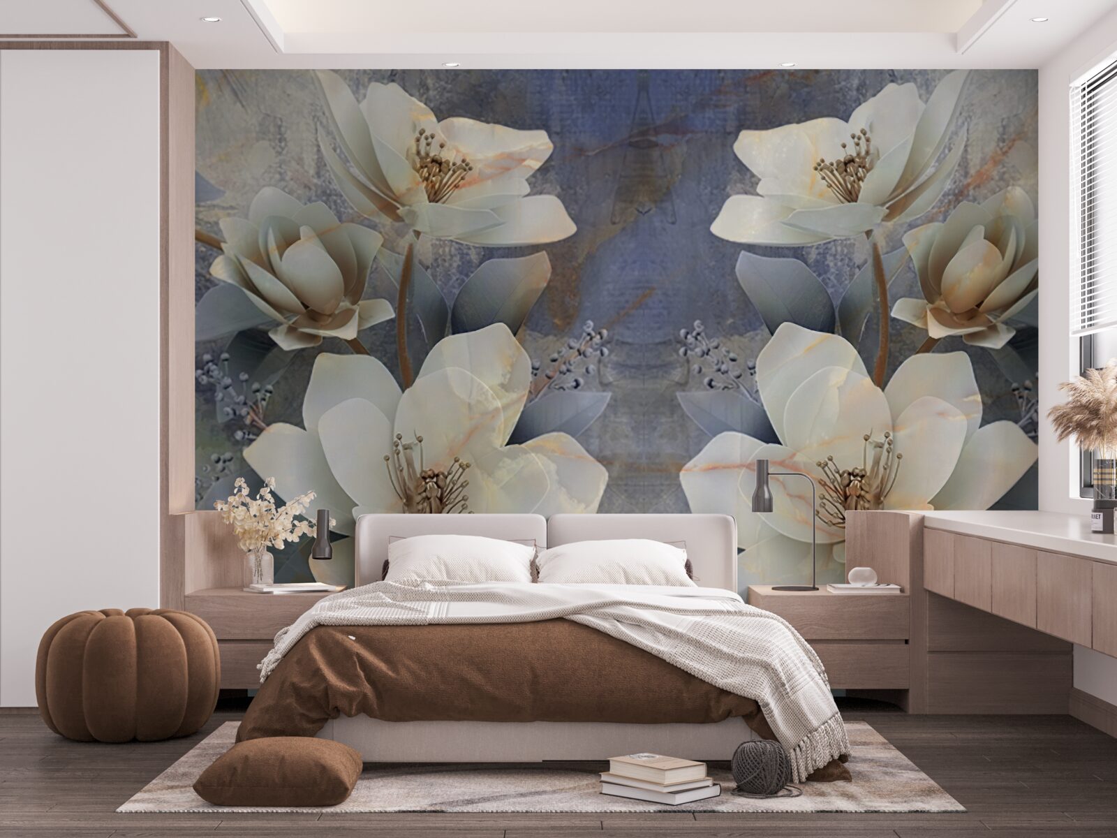 Fototapeta wolumetryczne kwitnące kwiaty