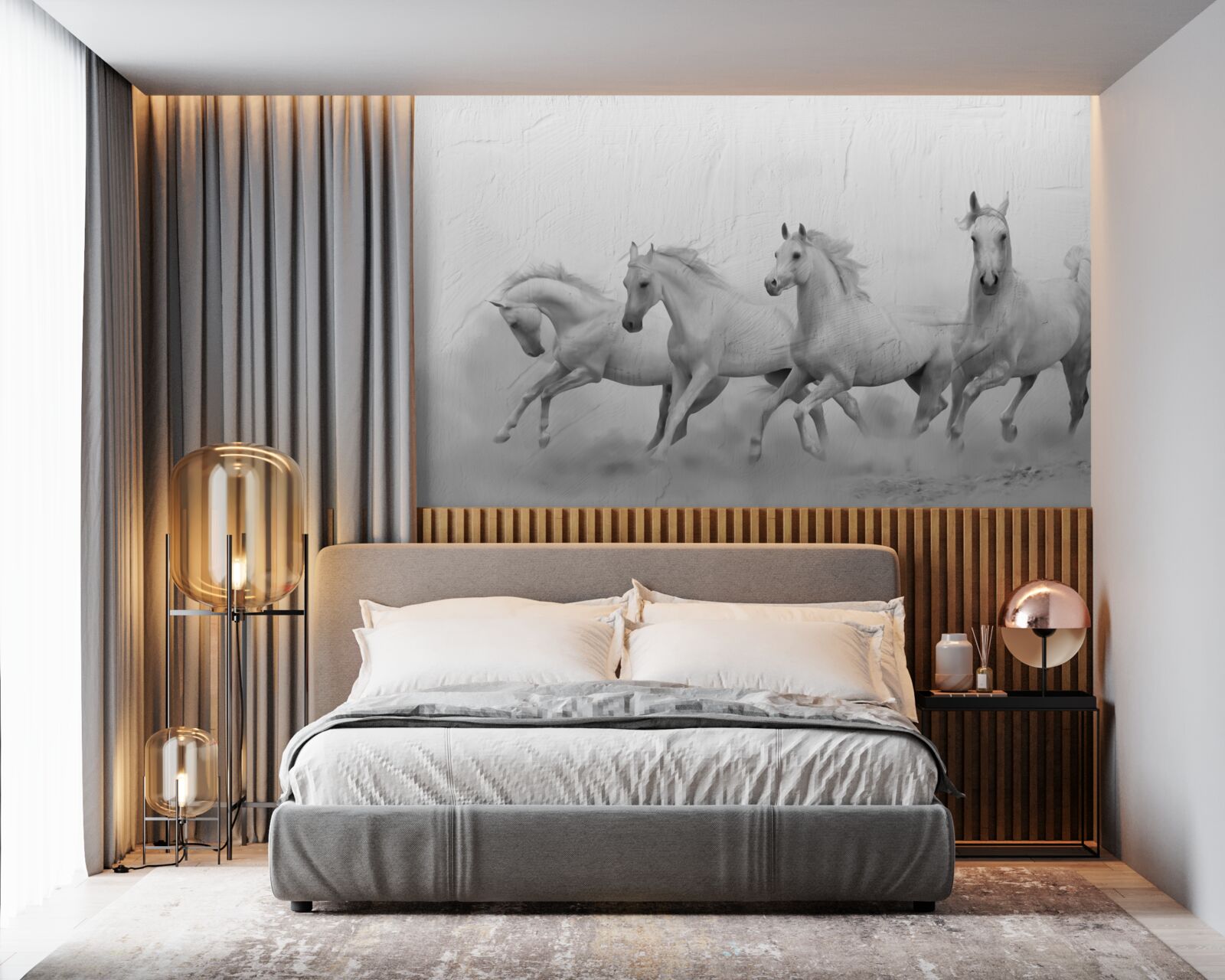 Fototapeta grupa koni