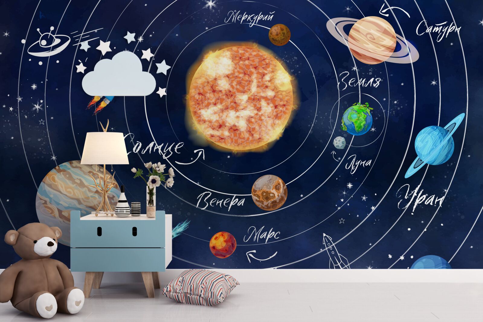 Fototapeta planety i ciała niebieskie w kosmosie