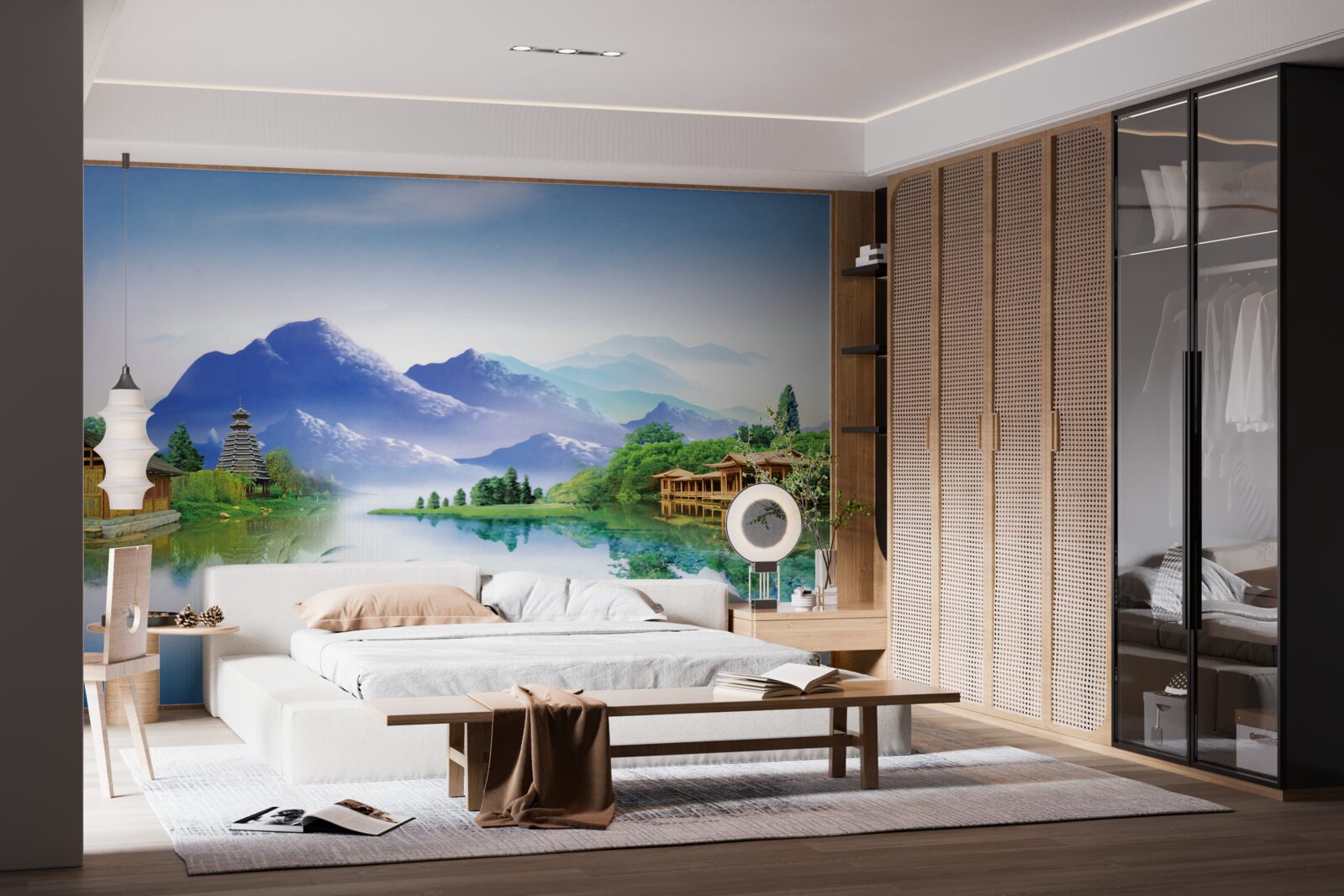 Fototapeta górskie jezioro w letnim krajobrazie