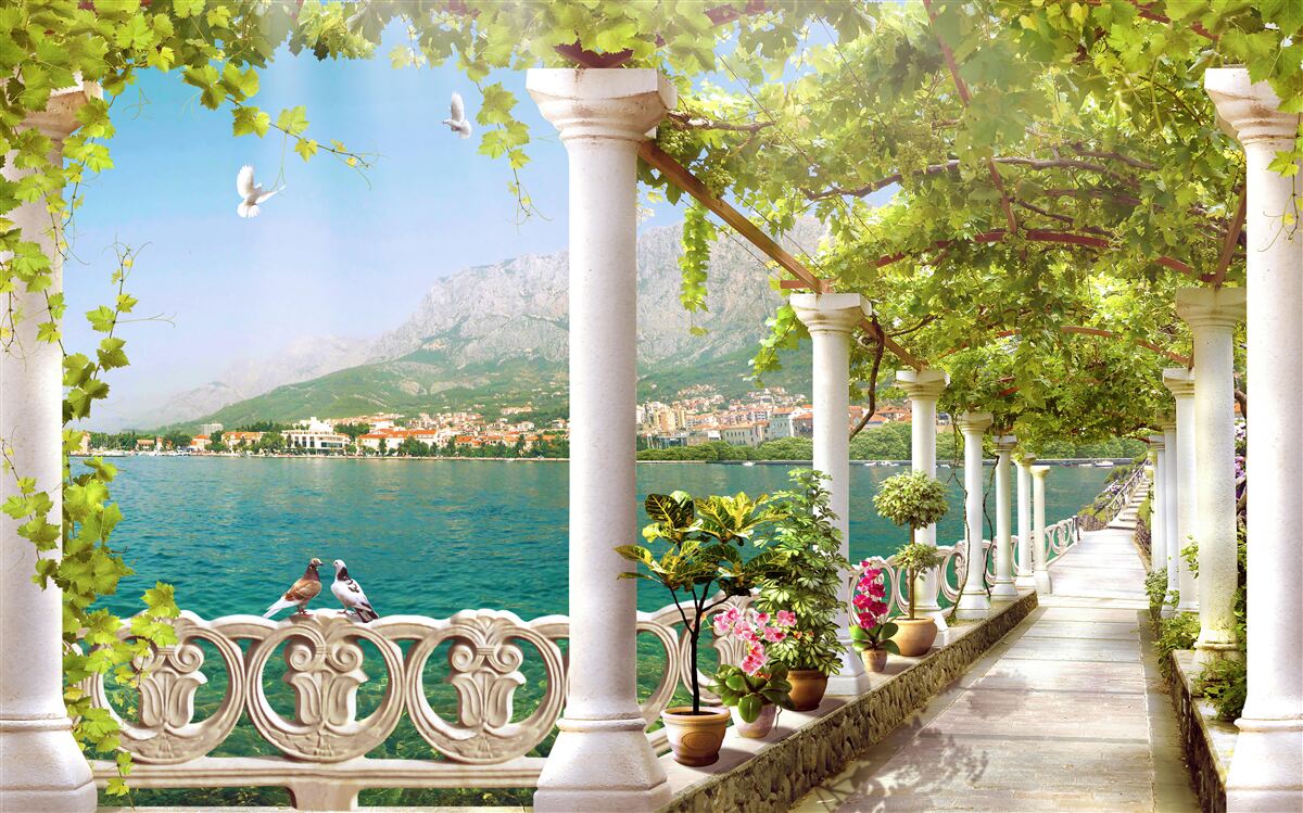 Fototapeta widok na okolicę z nasypu