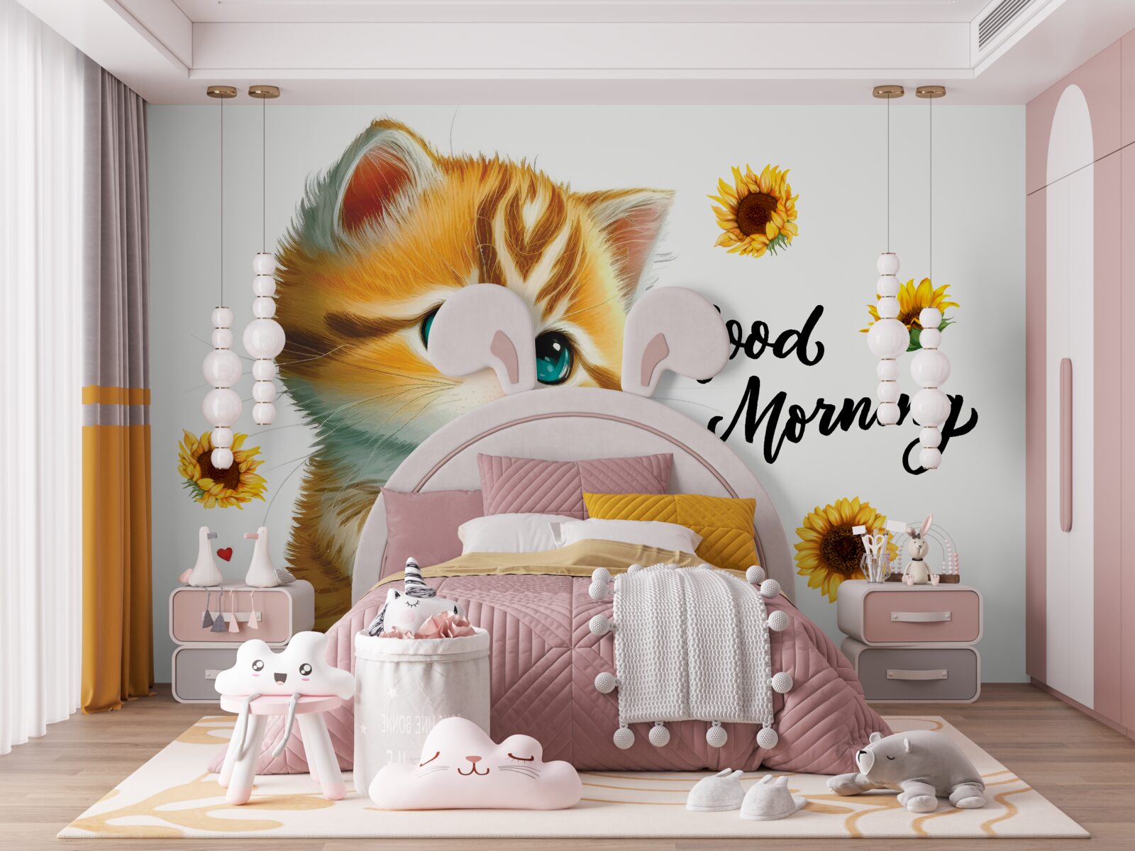 Fototapeta kot z życzeniami