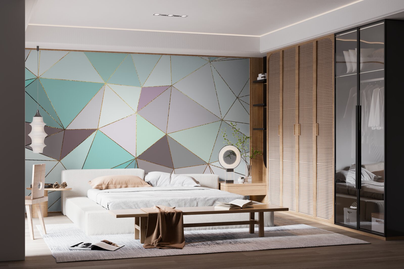 Fototapeta figury geometryczne na marmurowej powierzchni