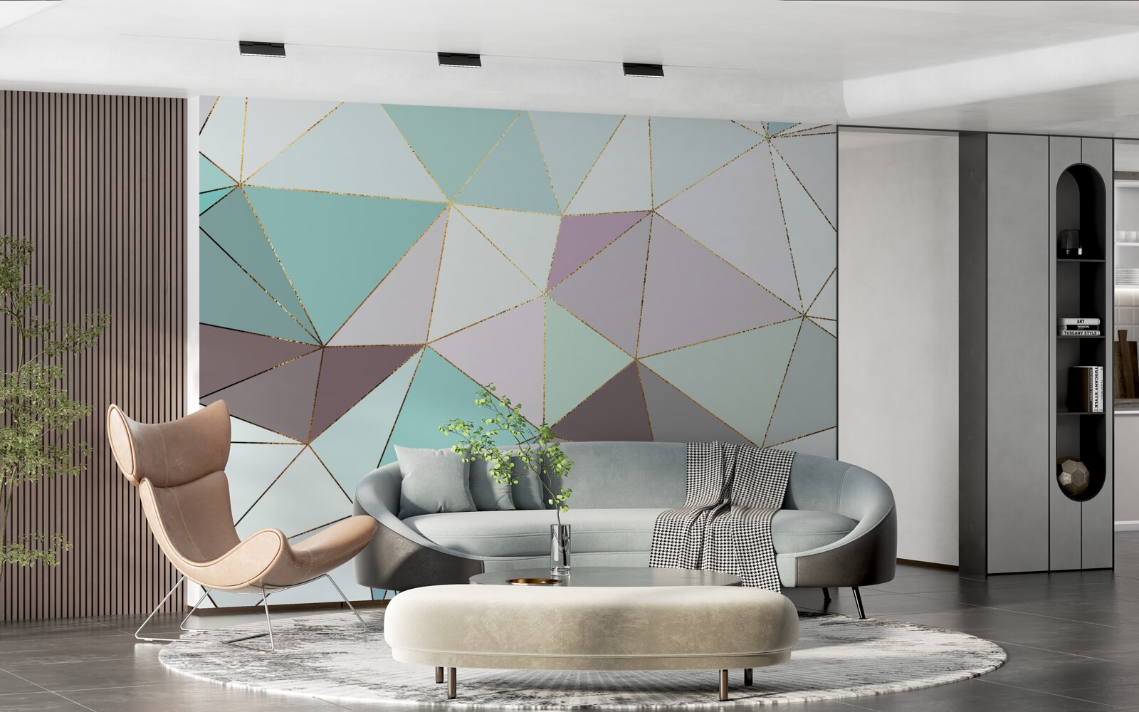 Fototapeta figury geometryczne na marmurowej powierzchni